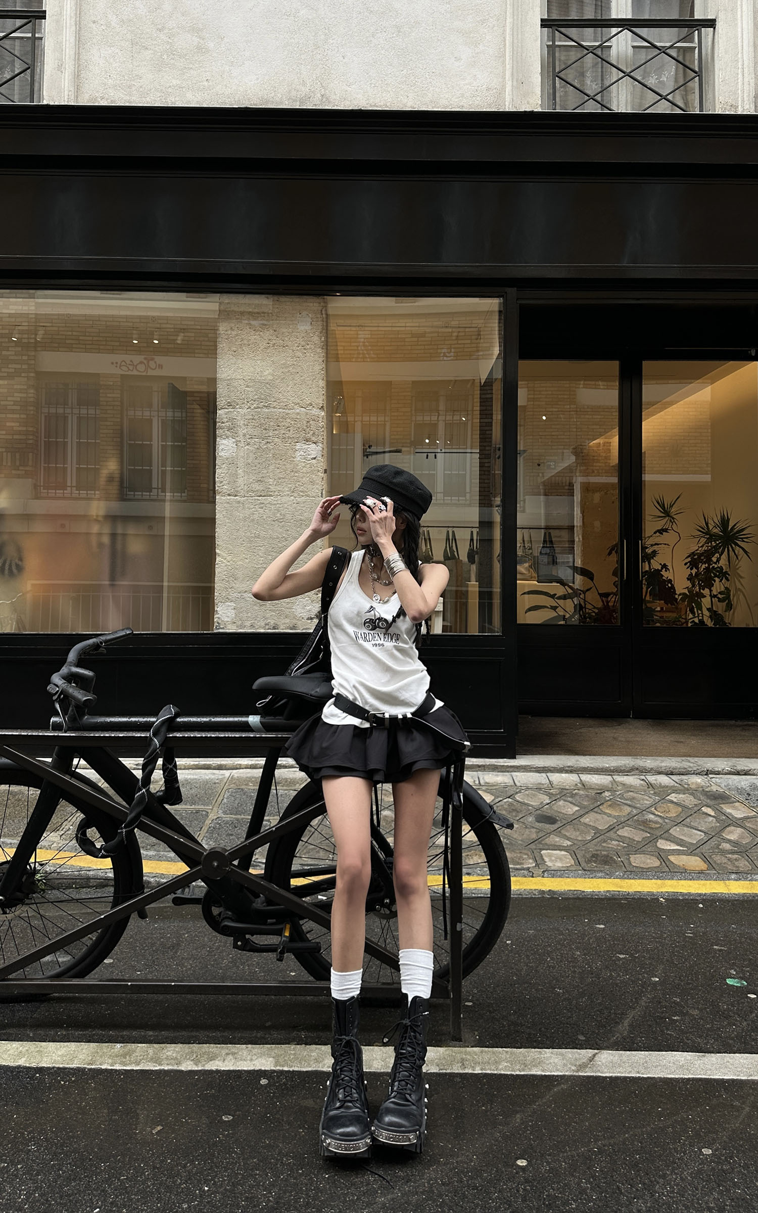 WARDEN EDGE Black Pleated Mini Skirt - PINKPARKS