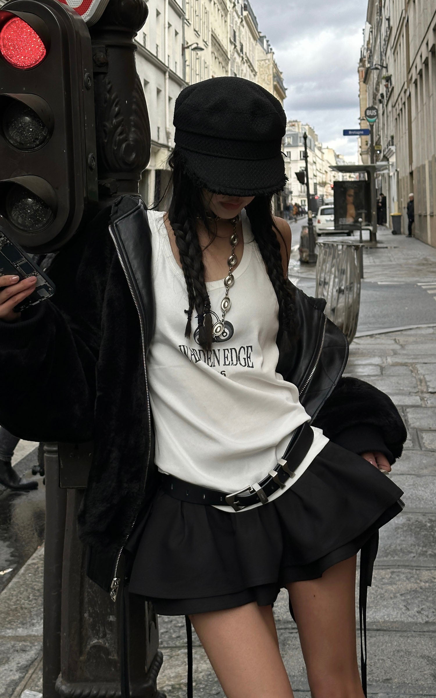 WARDEN EDGE Black Pleated Mini Skirt - PINKPARKS