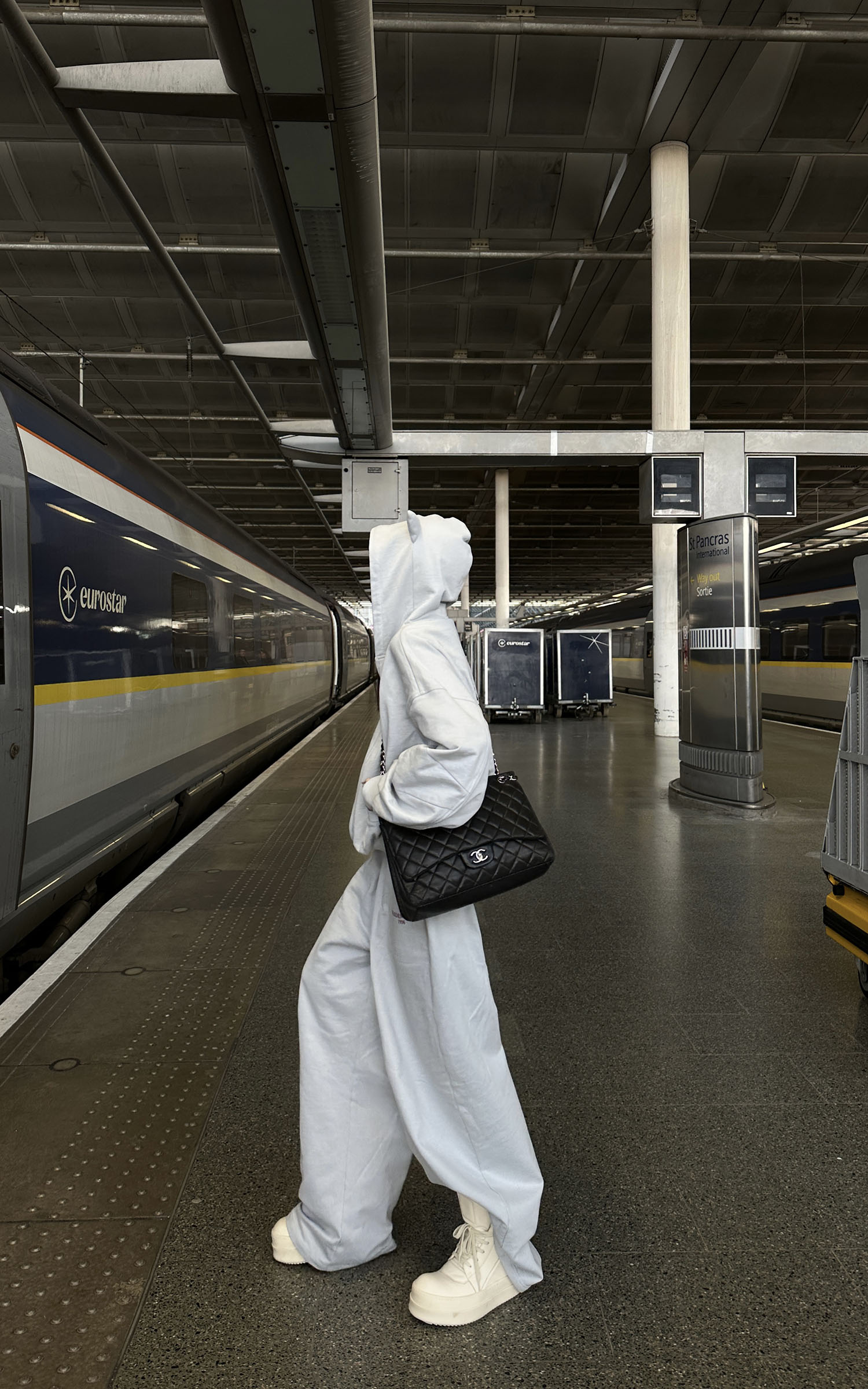 WARDEN EDGE Grey-Blue Hoodie Sweatpants Set - PINKPARKS