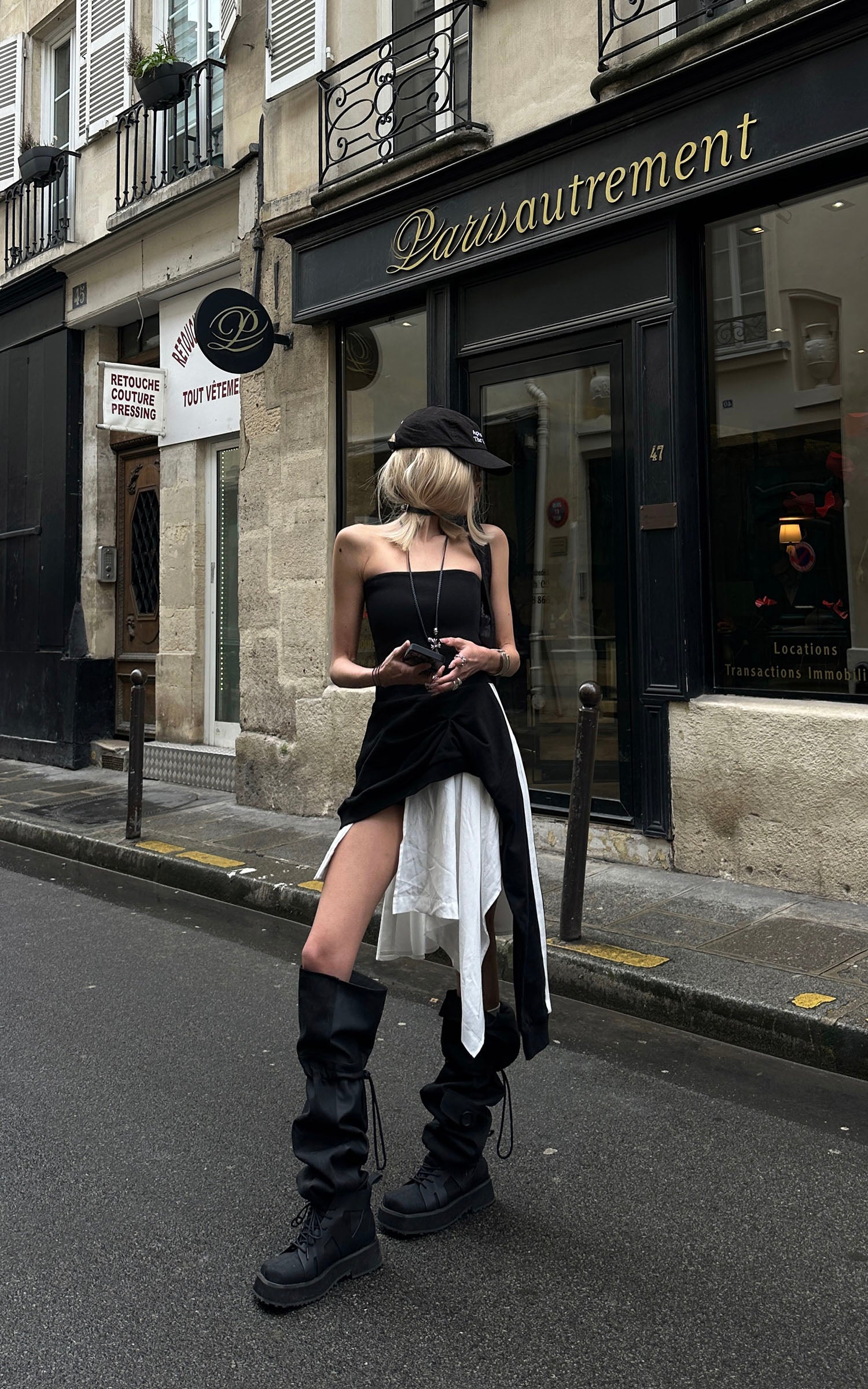 WARDEN EDGE Asymmetric Tube Dress - PINKPARKS