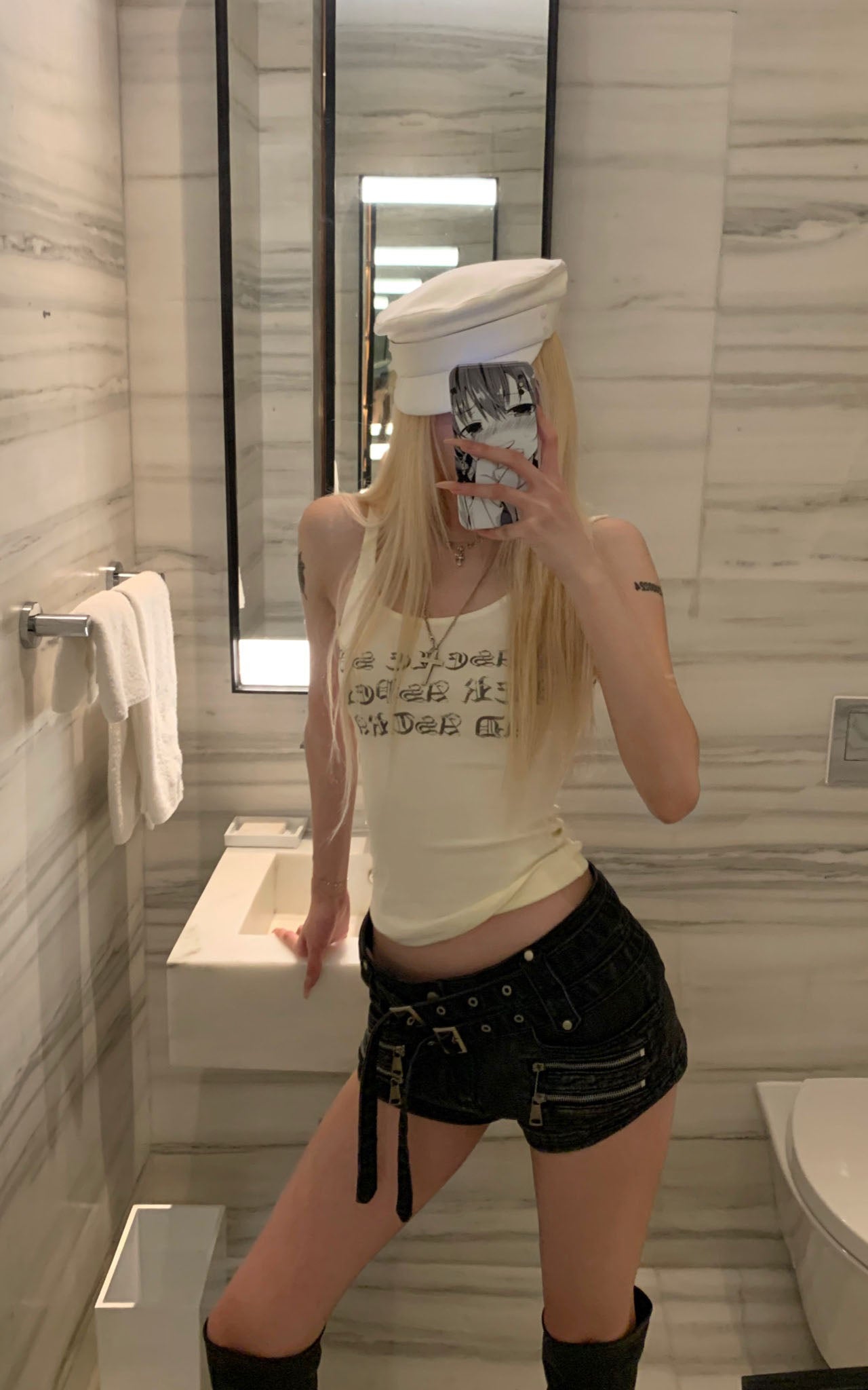 Rase le sol Multi-Belt Deconstructed Utility Denim Shorts - PINKPARKS