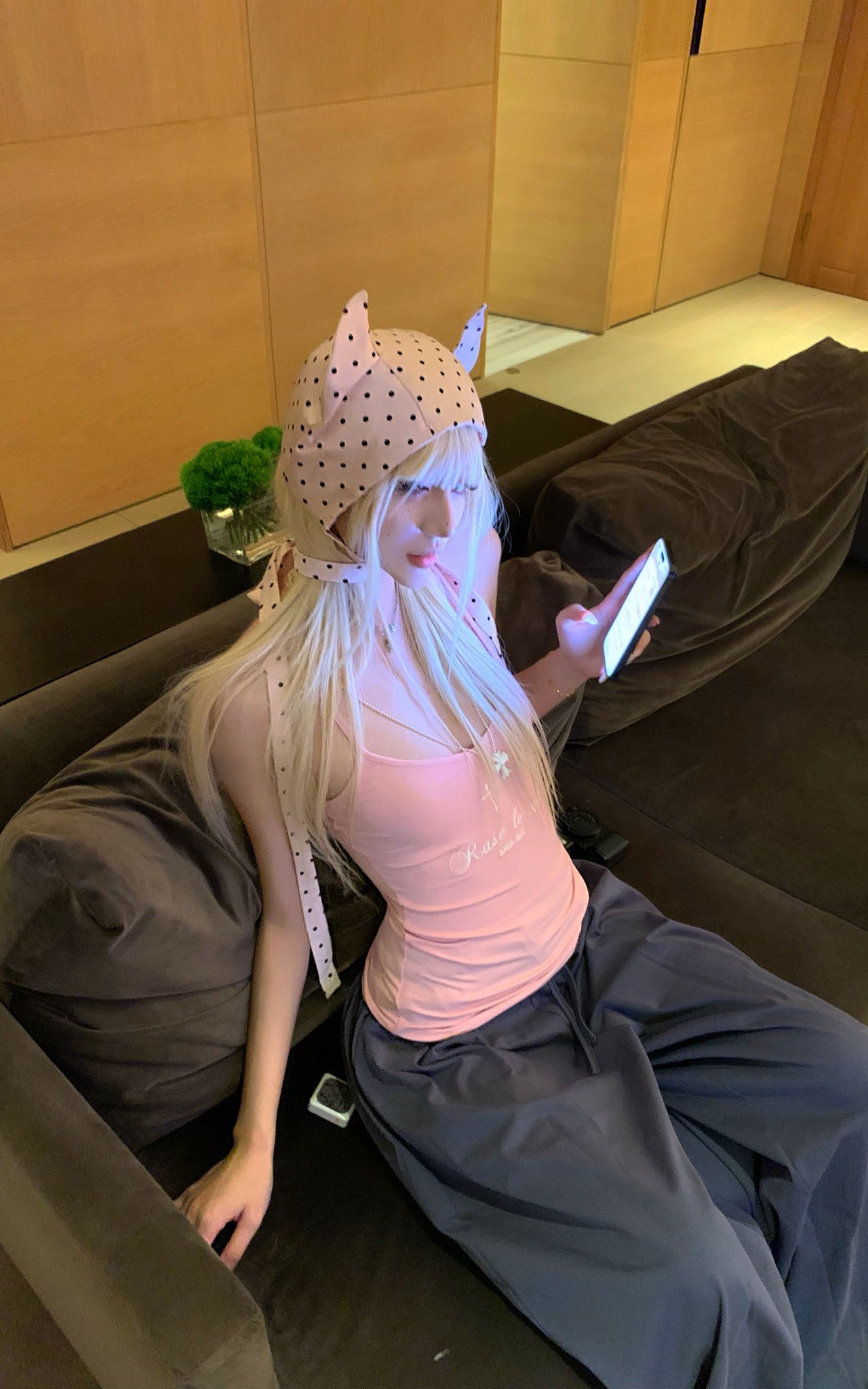 Rase le sol Embroidered Slogan Stretch Cami Top - PINKPARKS