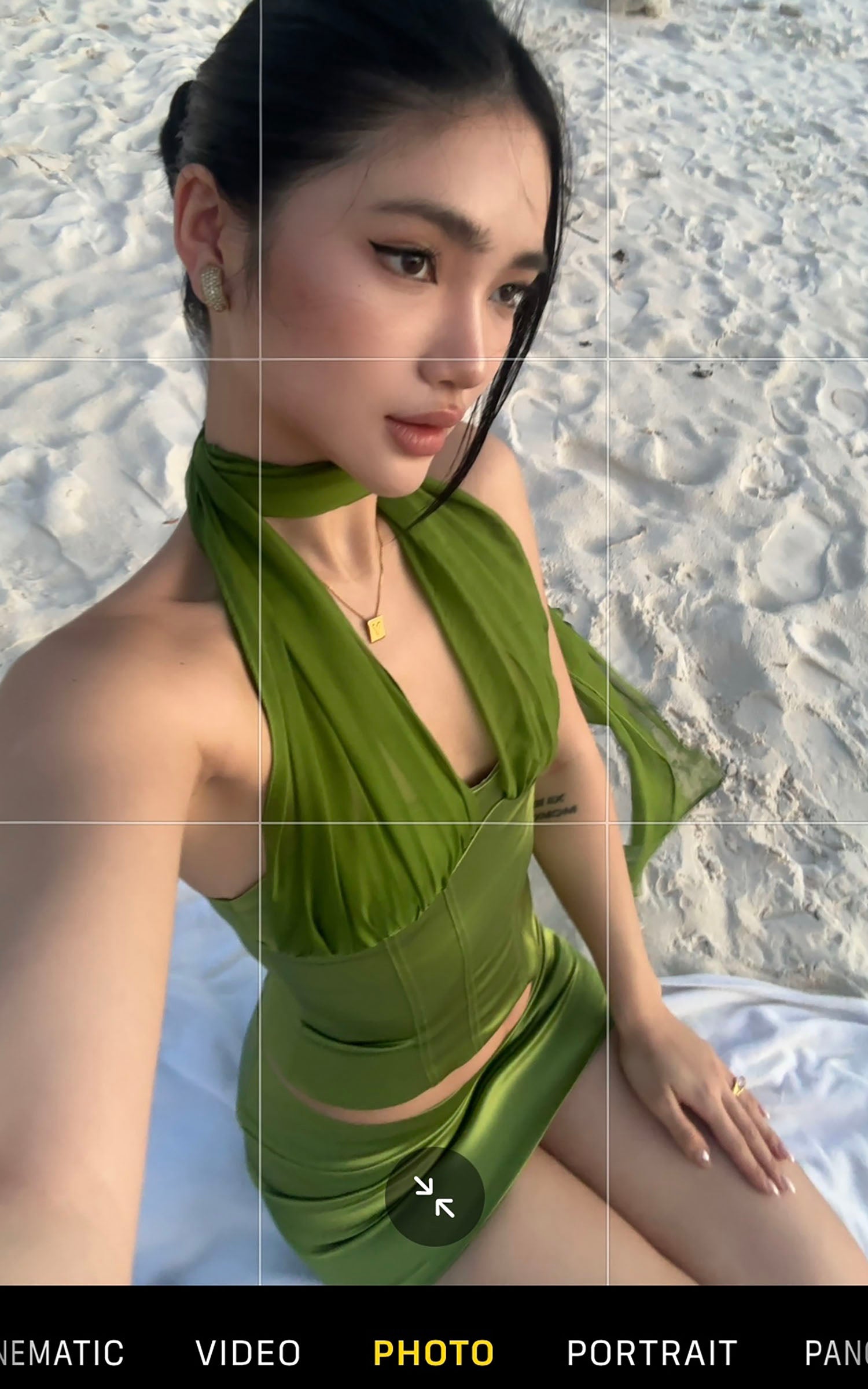 ROVENTE Satin Mesh-Drape Halter Top &amp; Micro Mini Skirt Set - PINKPARKS