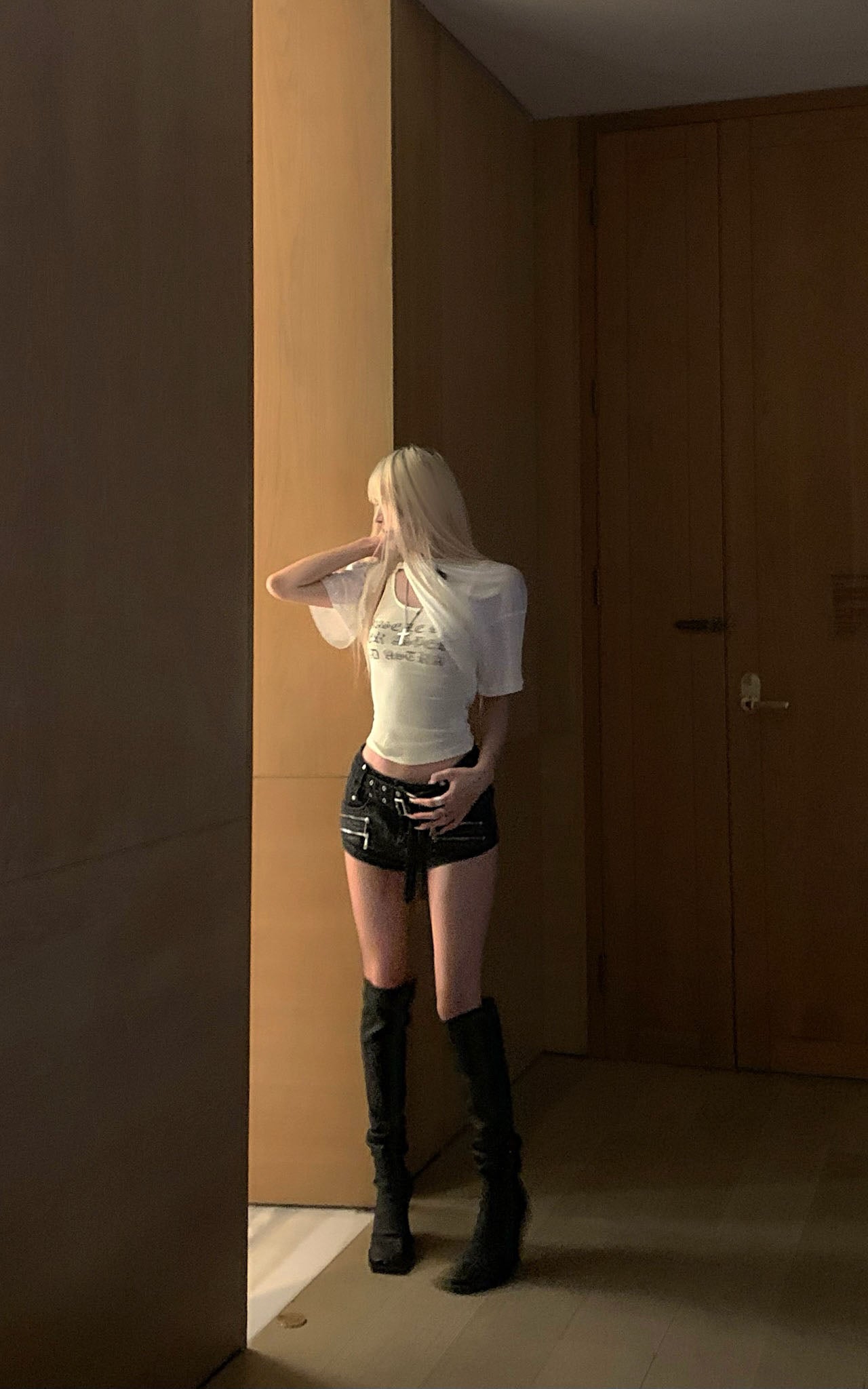 Rase le sol Multi-Belt Deconstructed Utility Denim Shorts - PINKPARKS