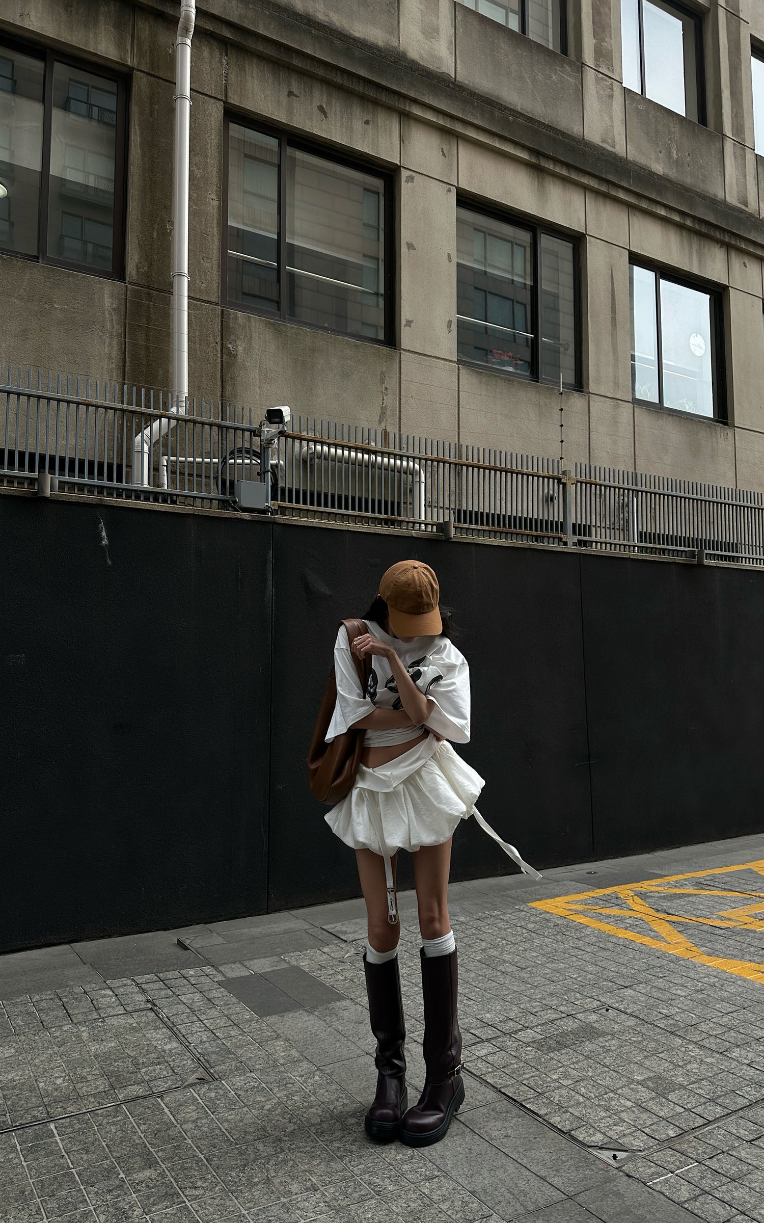 WARDEN EDGE Asymmetric Layered Skirt Set - PINKPARKS