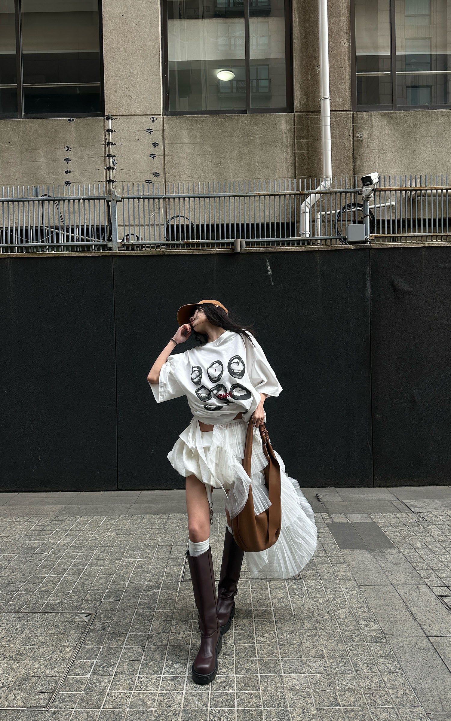 WARDEN EDGE Asymmetric Layered Skirt Set - PINKPARKS