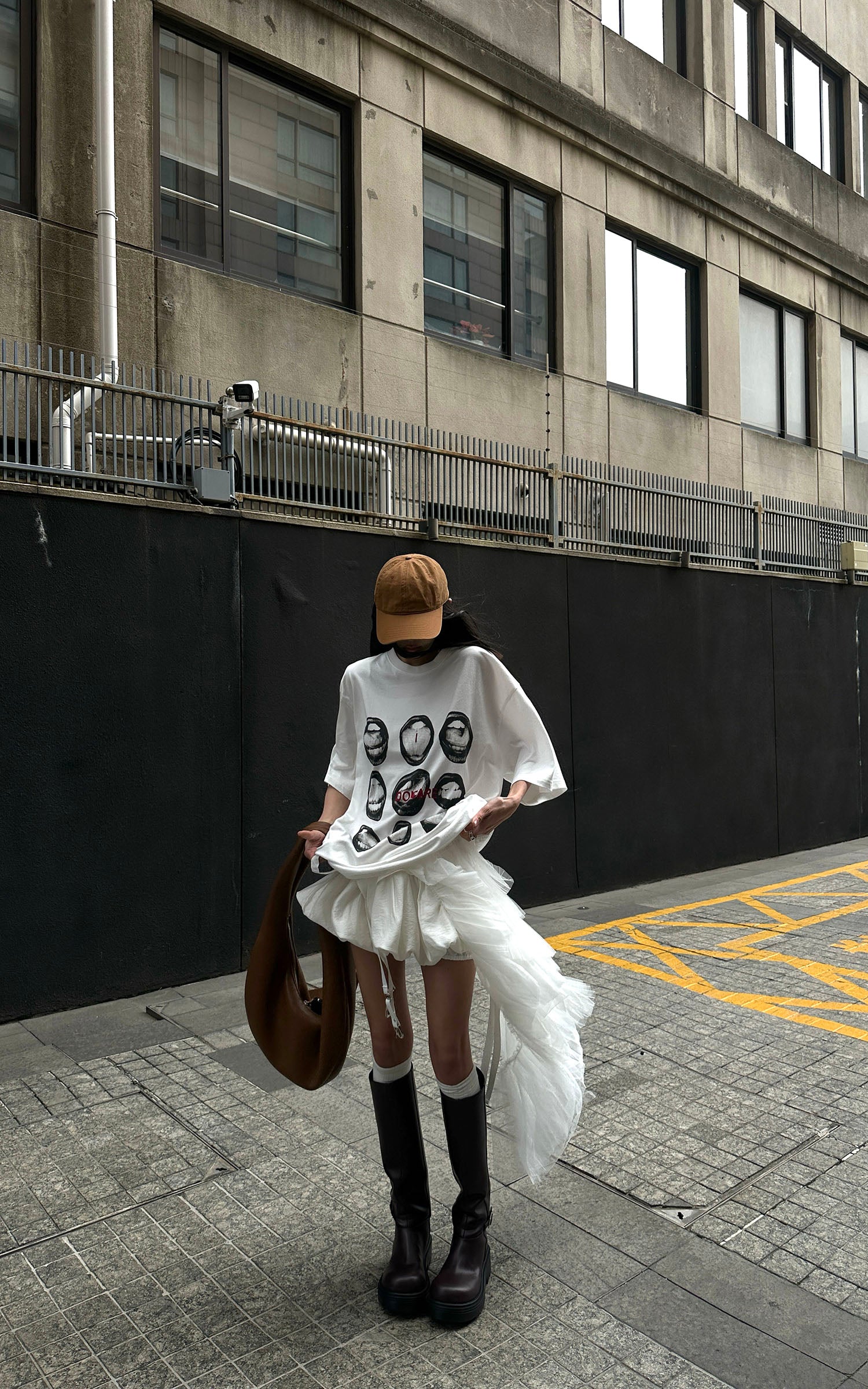 WARDEN EDGE Asymmetric Layered Skirt Set - PINKPARKS