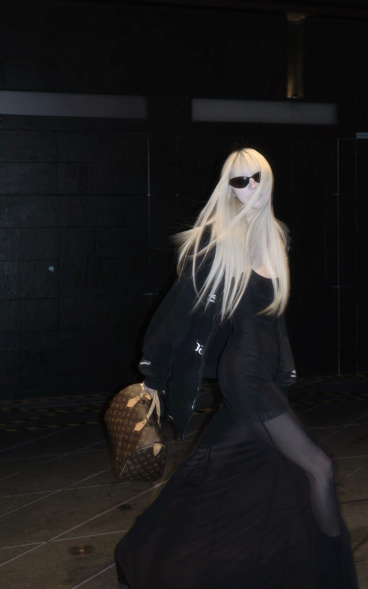 Rase le sol Mesh Spliced Slip Maxi Dress - PINKPARKS