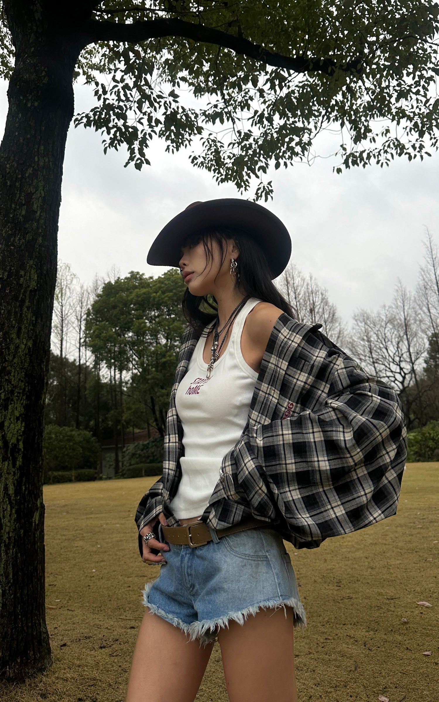 WARDEN EDGE Deconstructed Plaid Shirt - PINKPARKS