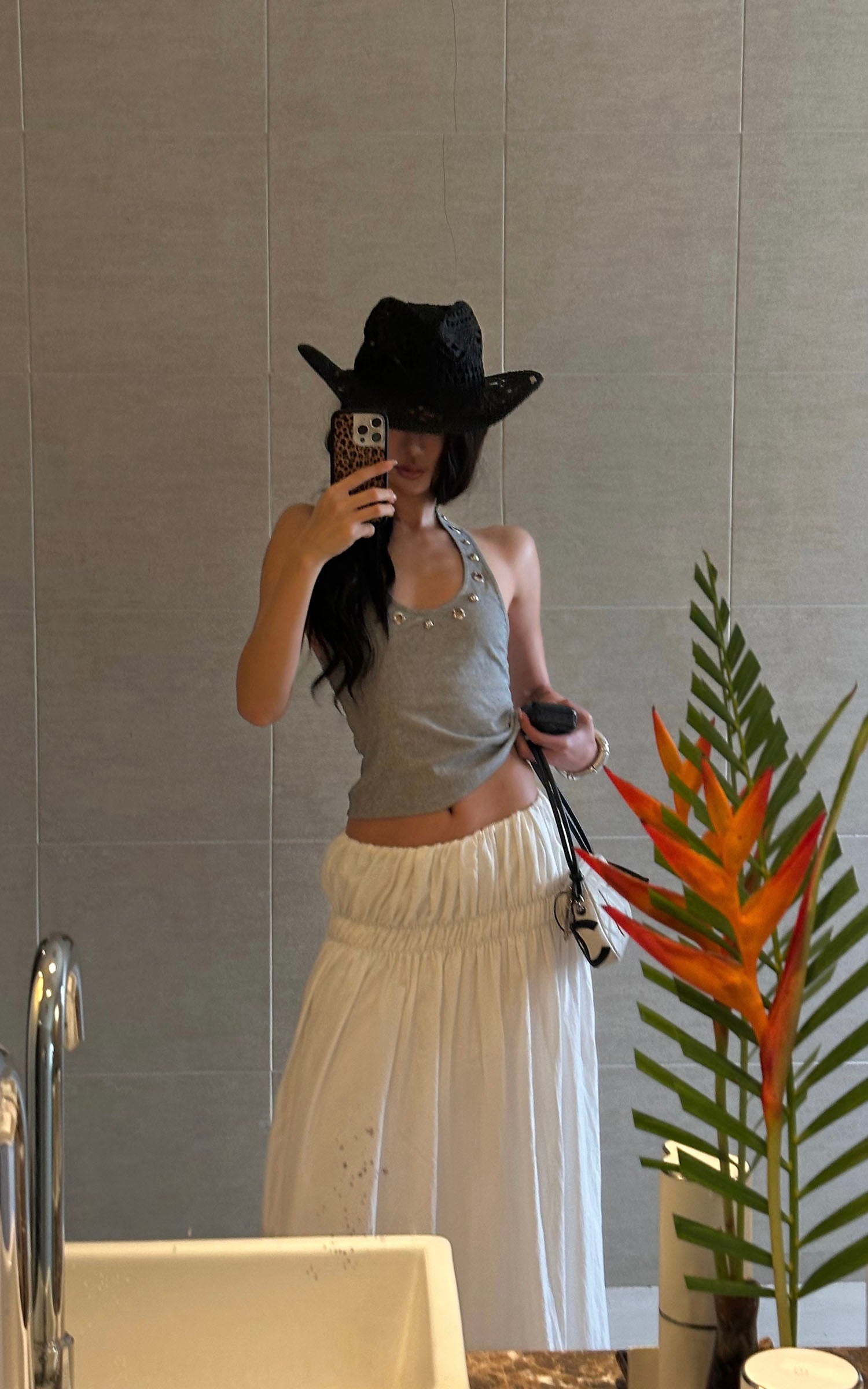 ROVENTE Gathered Cotton Maxi Skirt - PINKPARKS