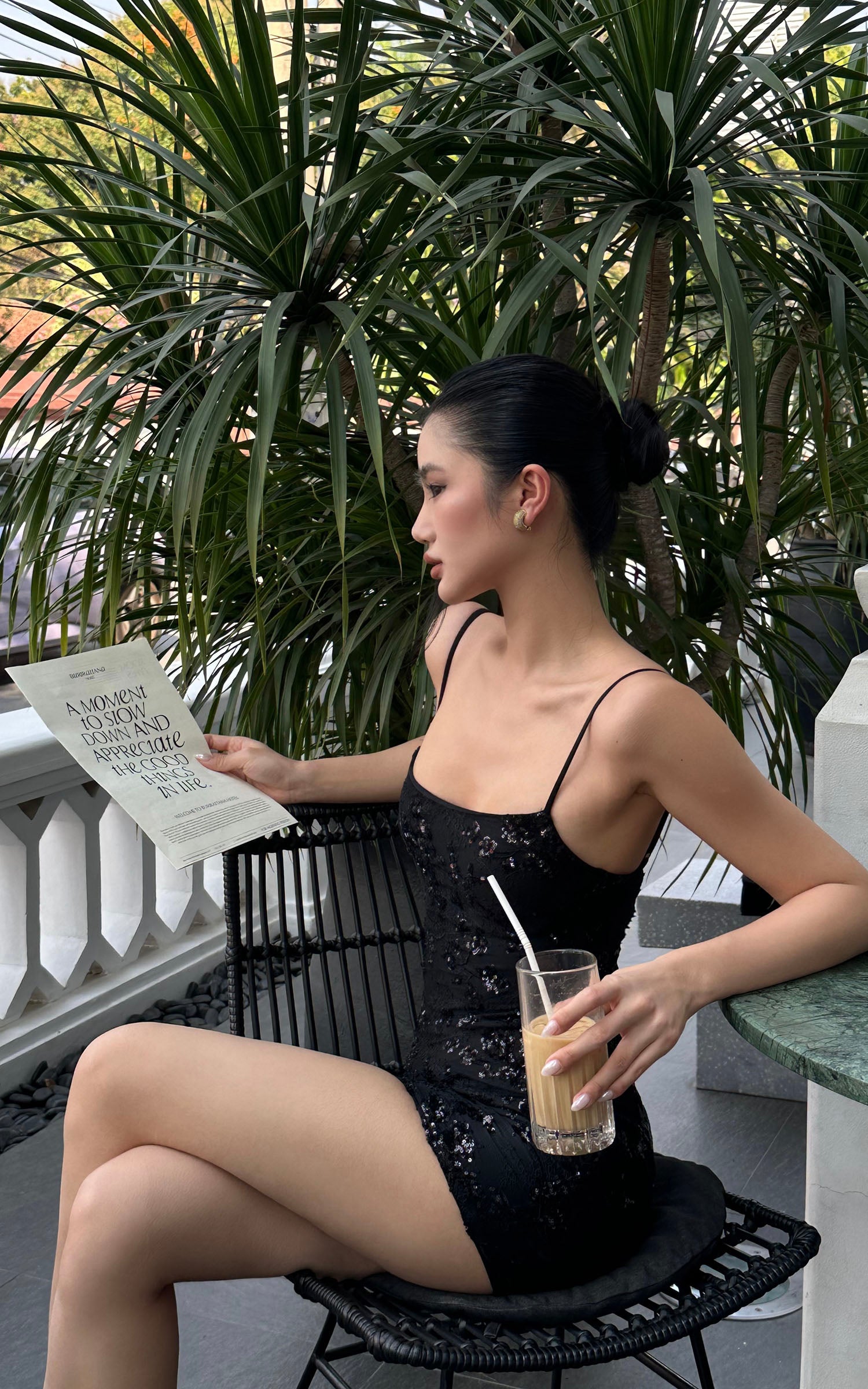 ROVENTE Midnight Glimmer Sequin Dress - PINKPARKS