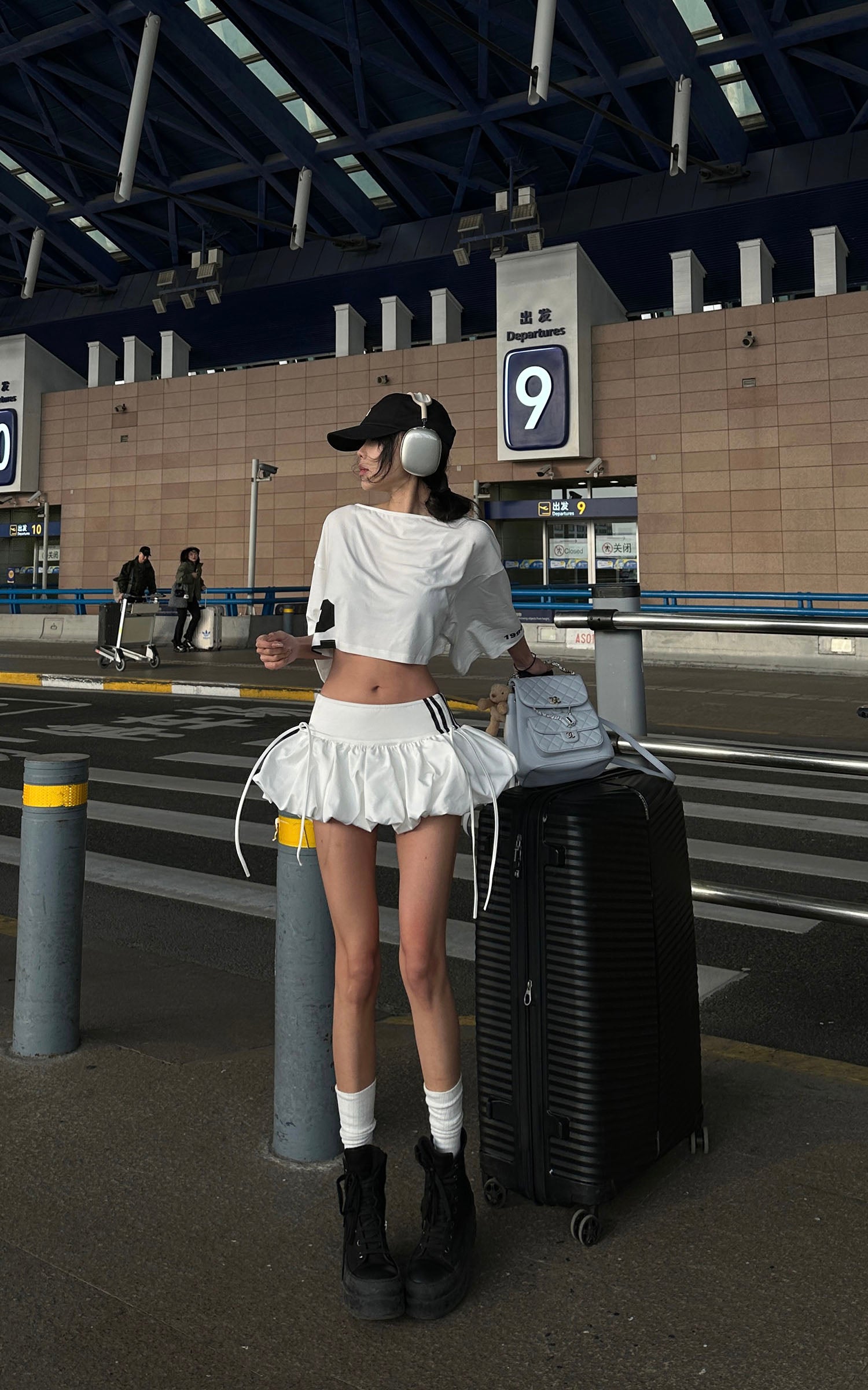 WARDEN EDGE Ruched Bubble Mini Skirt - PINKPARKS