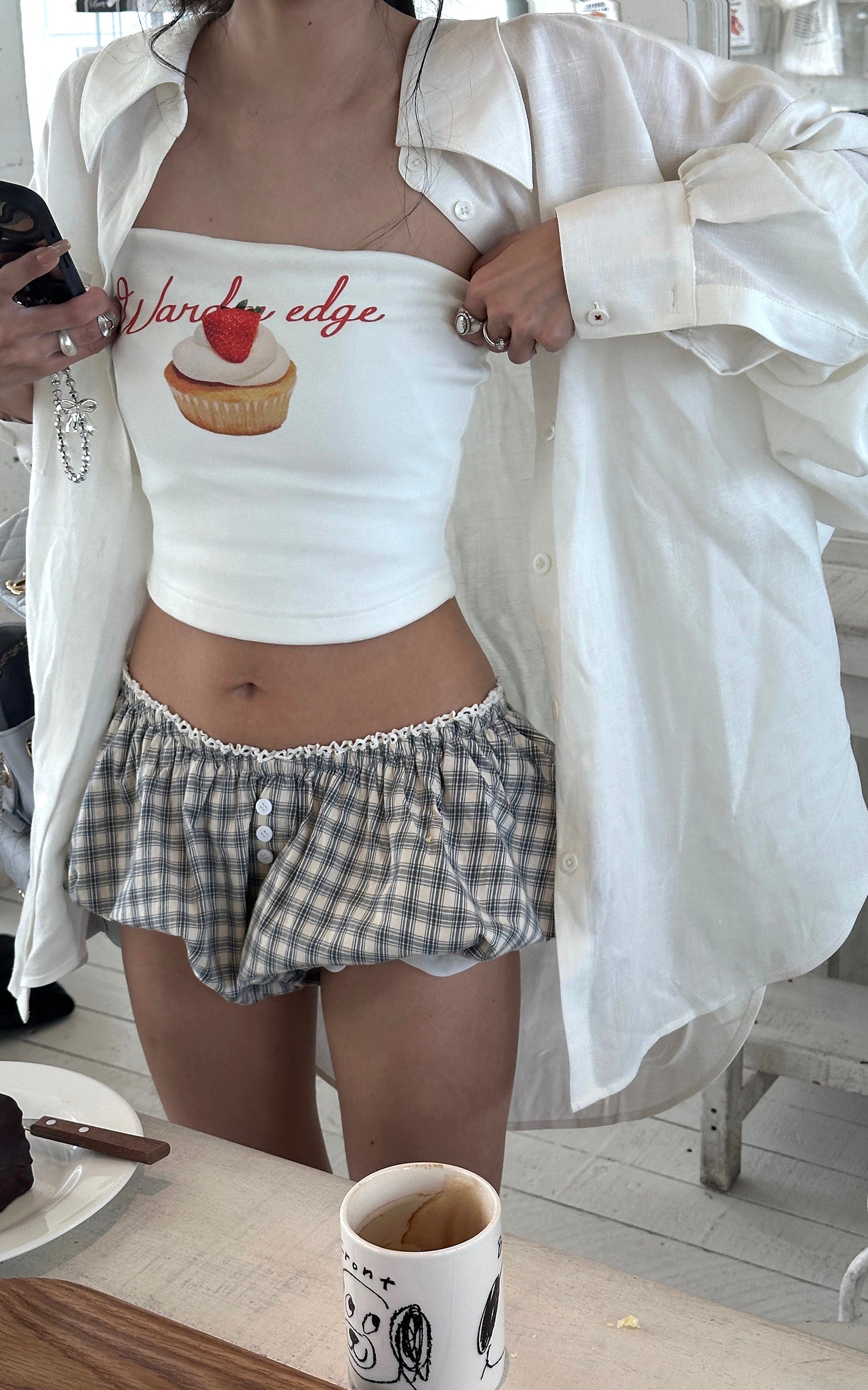 WARDEN EDGE Deconstructed Cut Long Sleeve Shirt - PINKPARKS