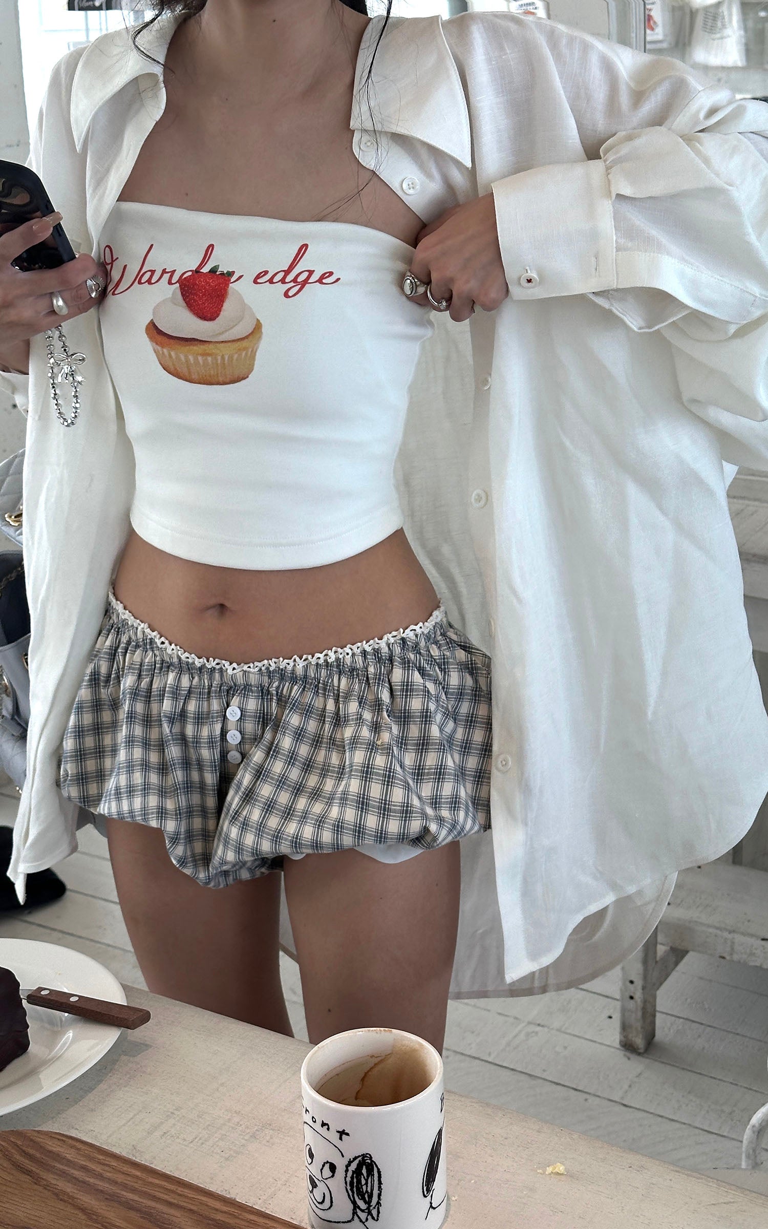 WARDEN EDGE Gingham Bubble Shorts - PINKPARKS