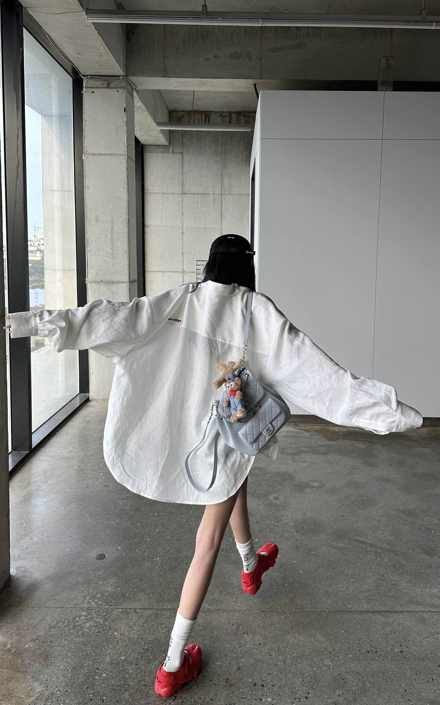 WARDEN EDGE Deconstructed Cut Long Sleeve Shirt - PINKPARKS