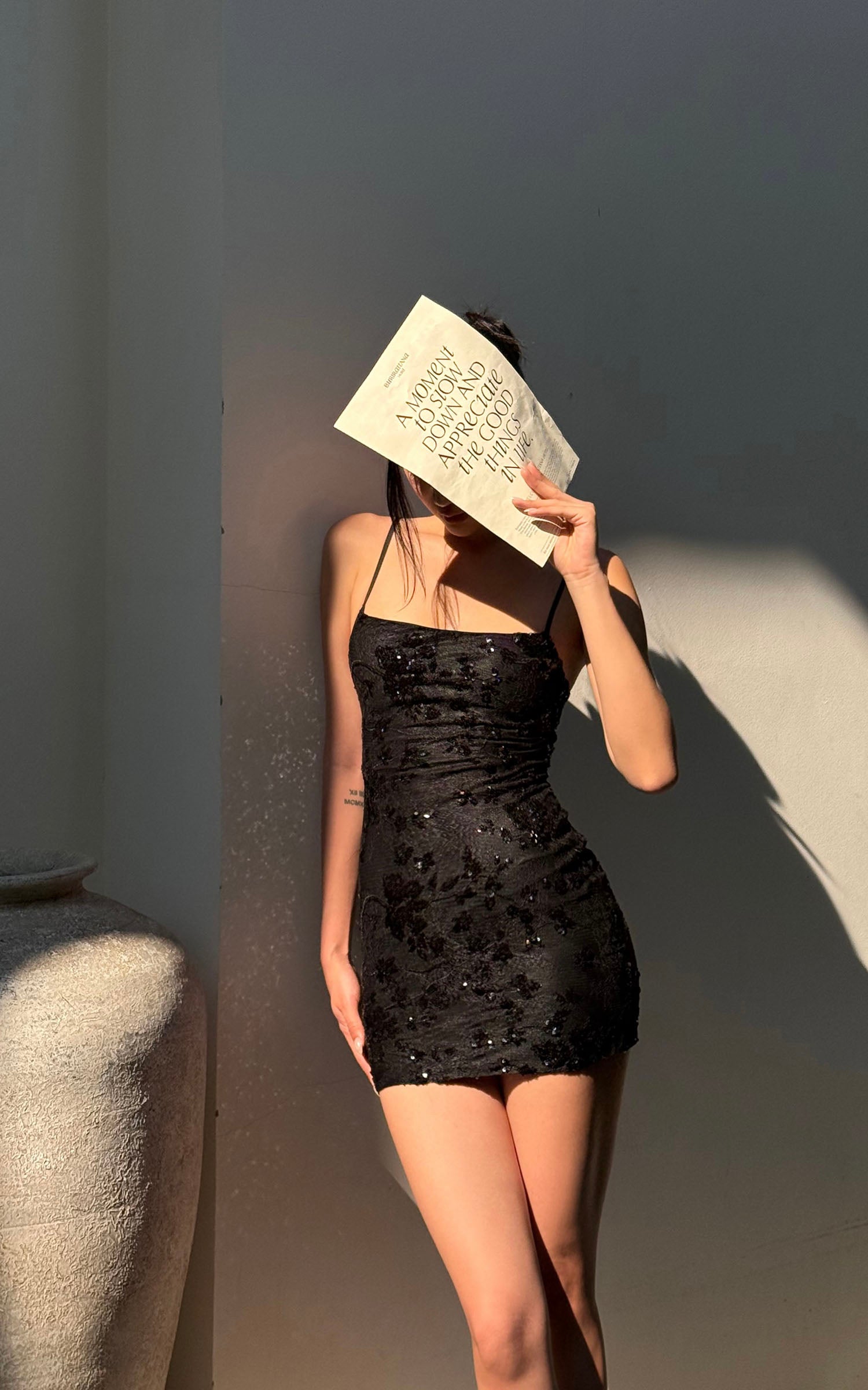 ROVENTE Midnight Glimmer Sequin Dress - PINKPARKS