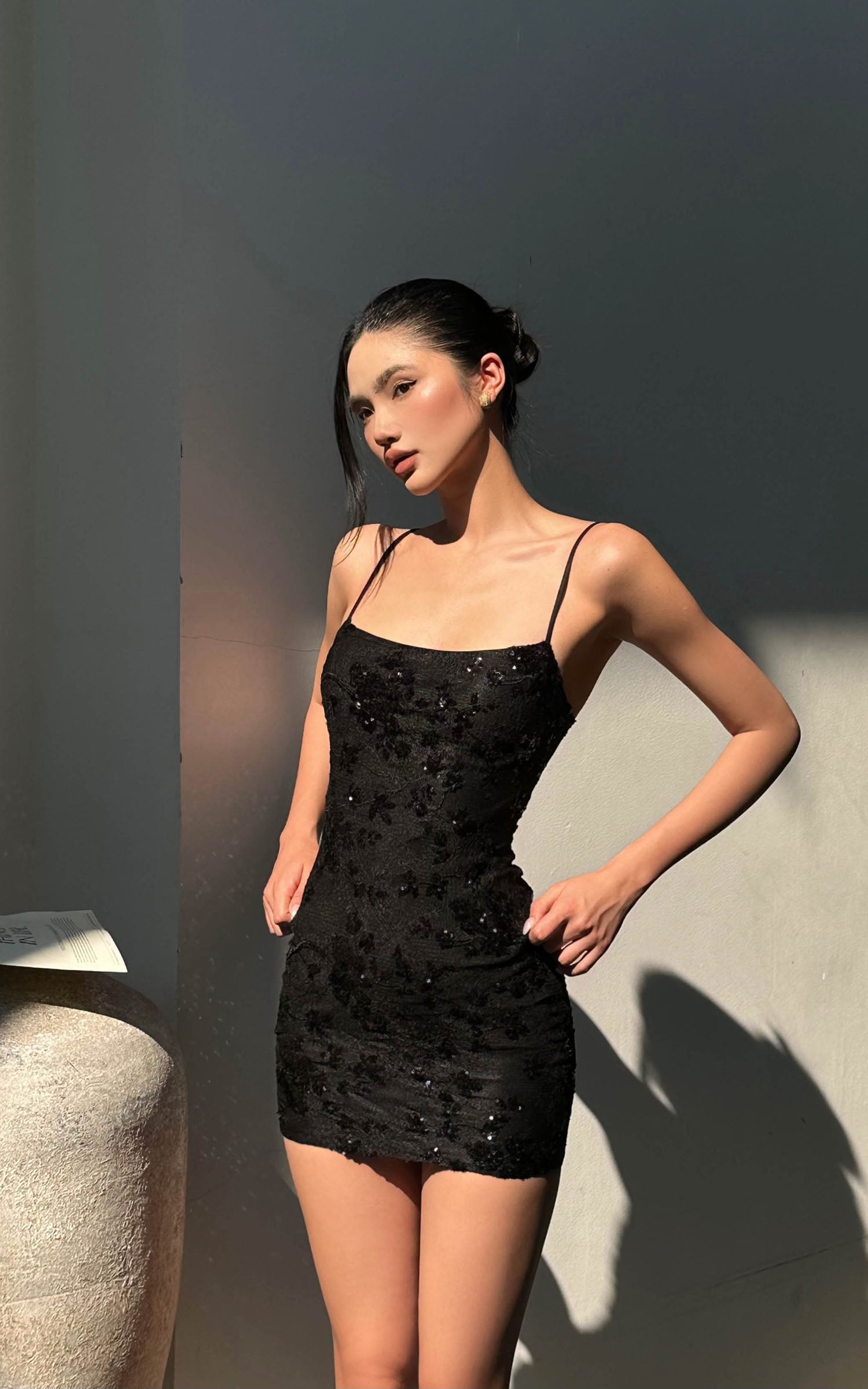 ROVENTE Midnight Glimmer Sequin Dress - PINKPARKS