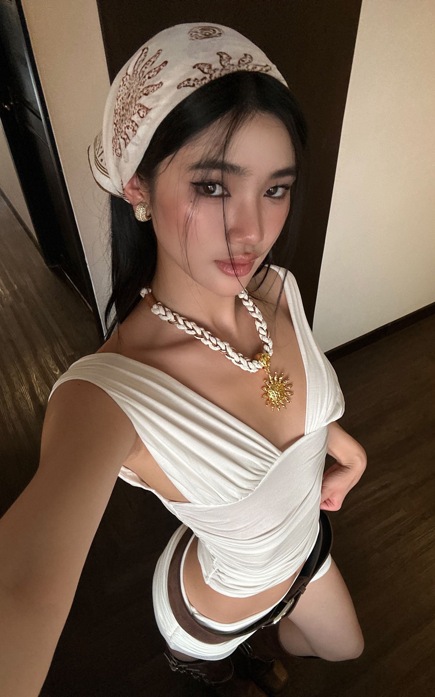 ROVENTE Draped Fitted Tank & Shorts Set - PINKPARKS