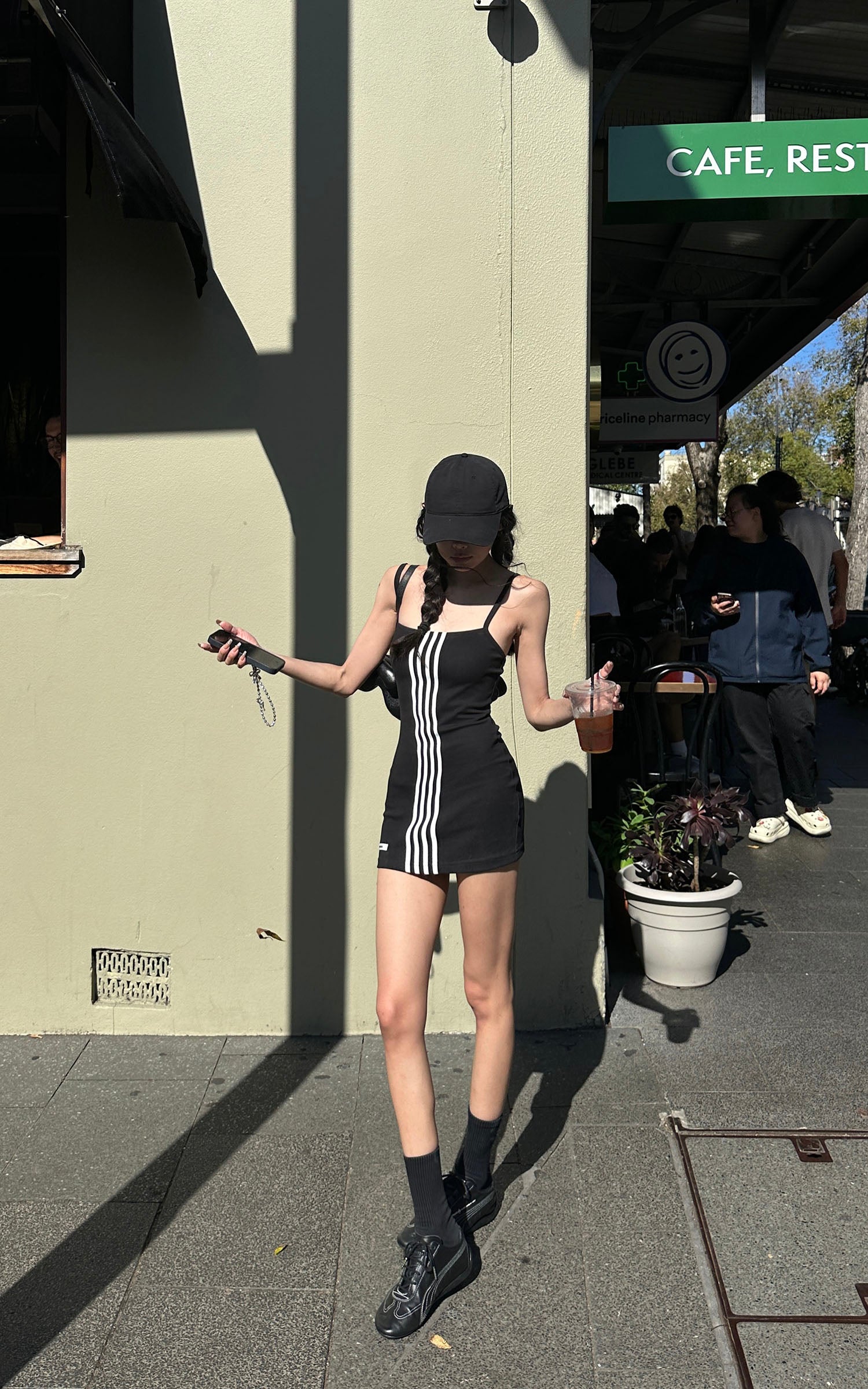 WARDEN EDGE Triple Stripe Minimalist Bodycon Dress - PINKPARKS