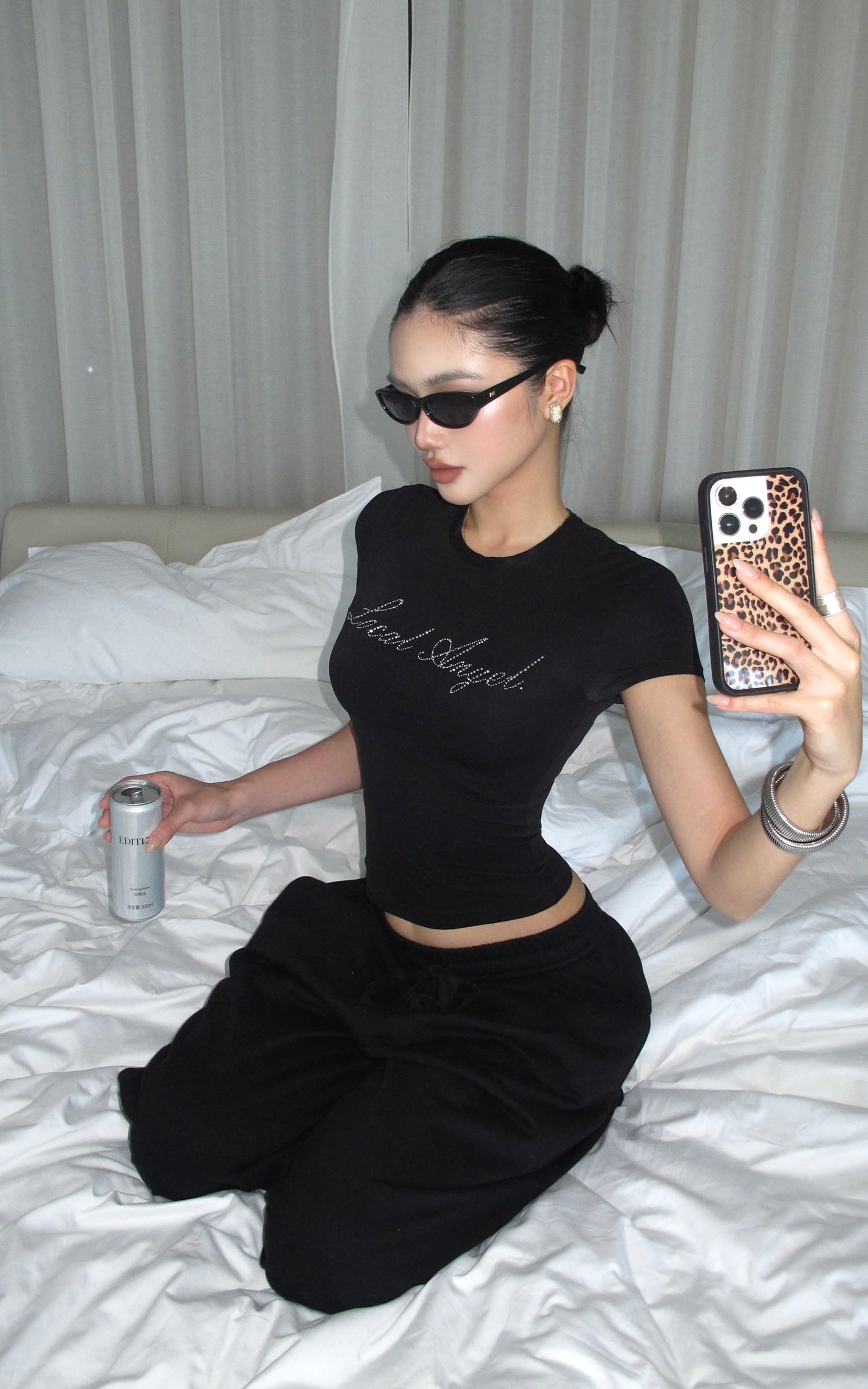 ROVENTE Soft-Fleece Wide-Leg Sweatpants - PINKPARKS