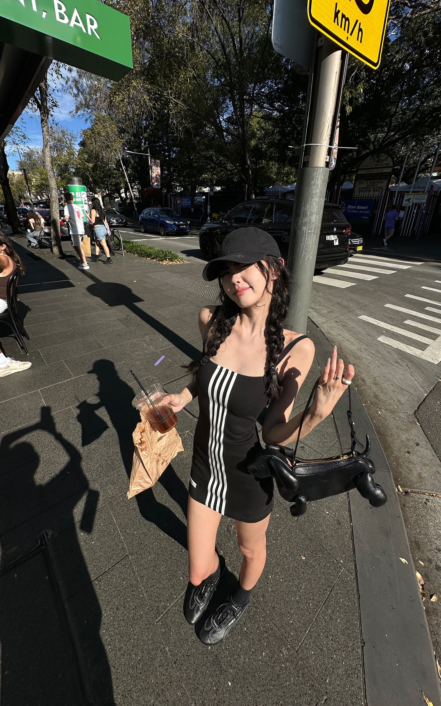 WARDEN EDGE Triple Stripe Minimalist Bodycon Dress - PINKPARKS