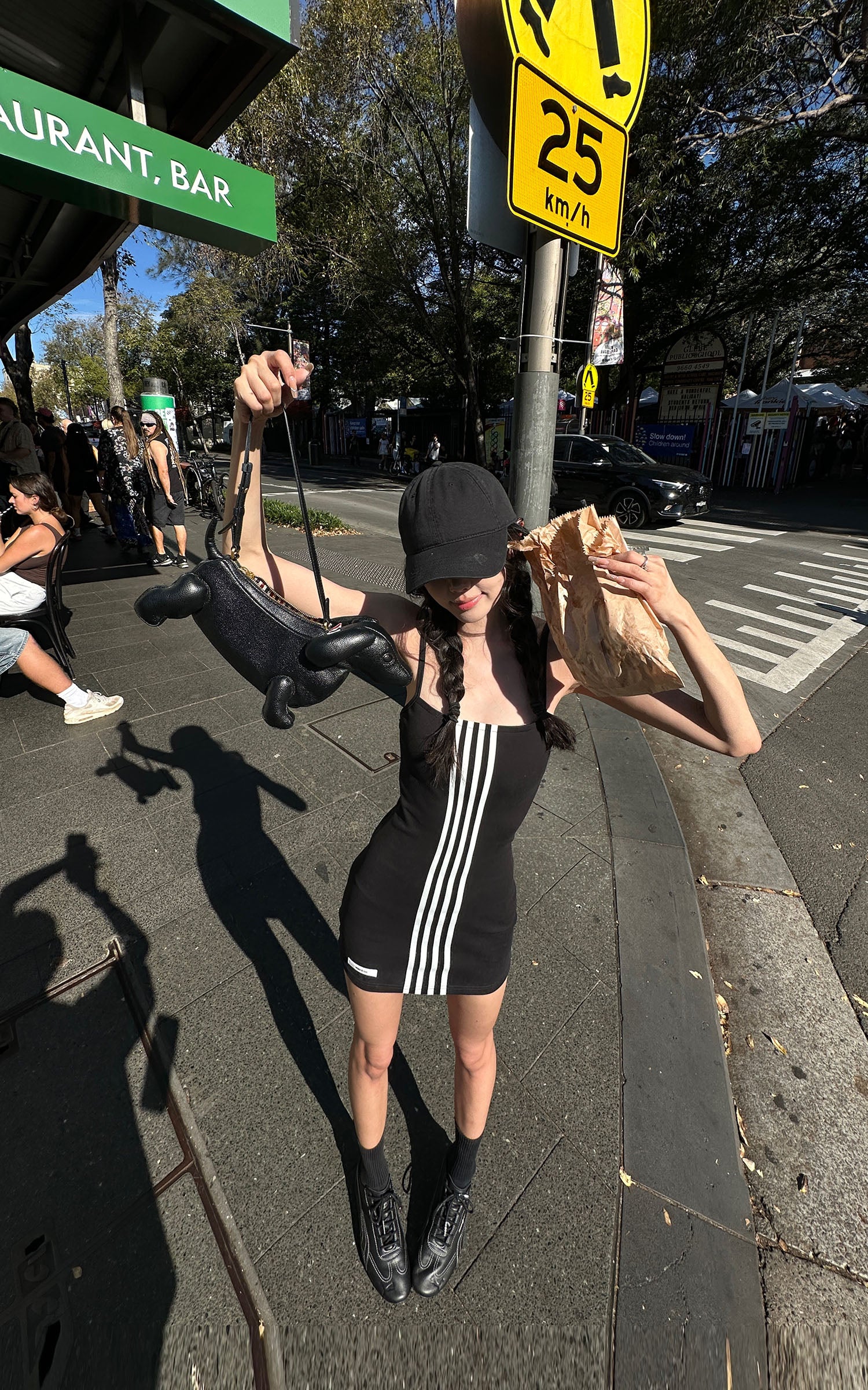 WARDEN EDGE Triple Stripe Minimalist Bodycon Dress - PINKPARKS