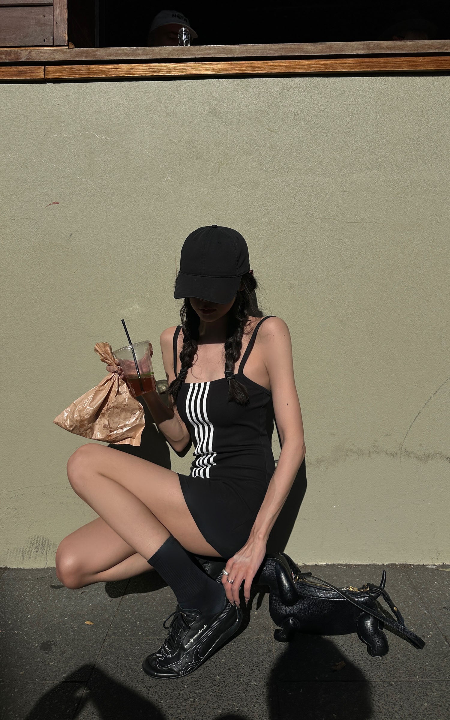 WARDEN EDGE Triple Stripe Minimalist Bodycon Dress - PINKPARKS