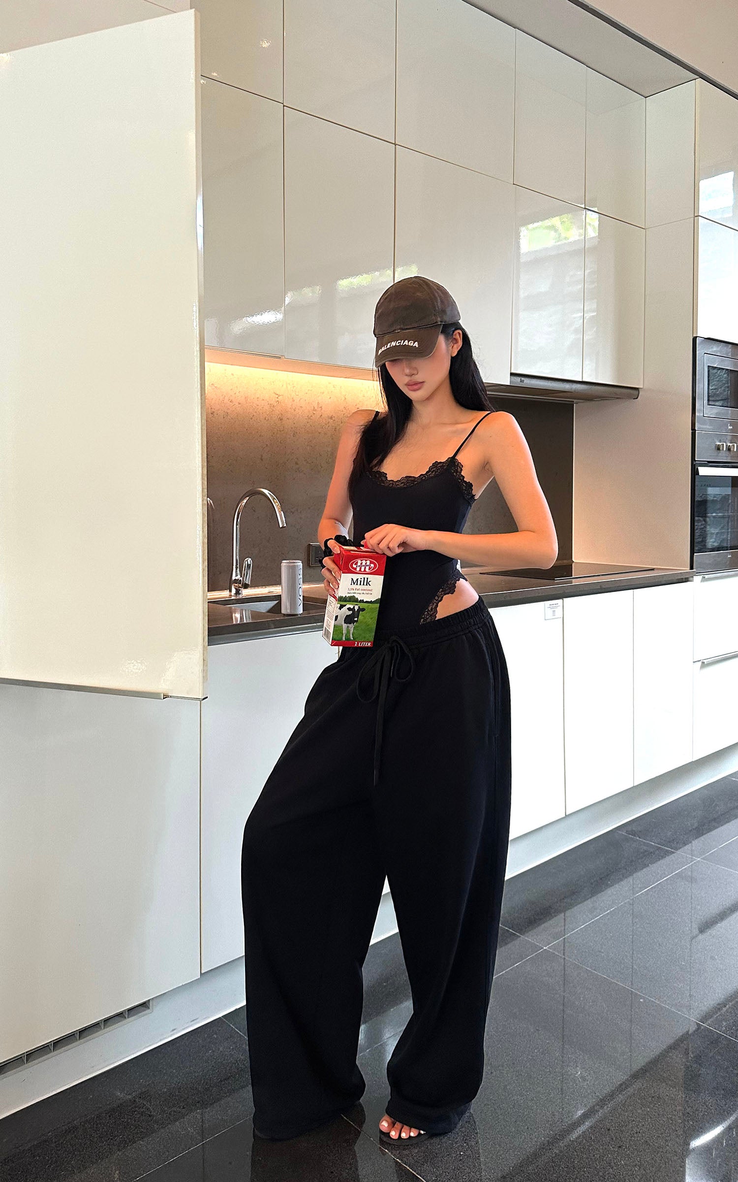 ROVENTE Soft-Fleece Wide-Leg Sweatpants - PINKPARKS