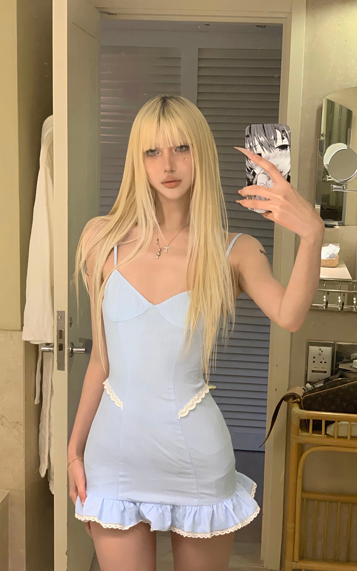 Rase le sol Light Slumber Lace-Trimmed Camisole Dress Set - PINKPARKS