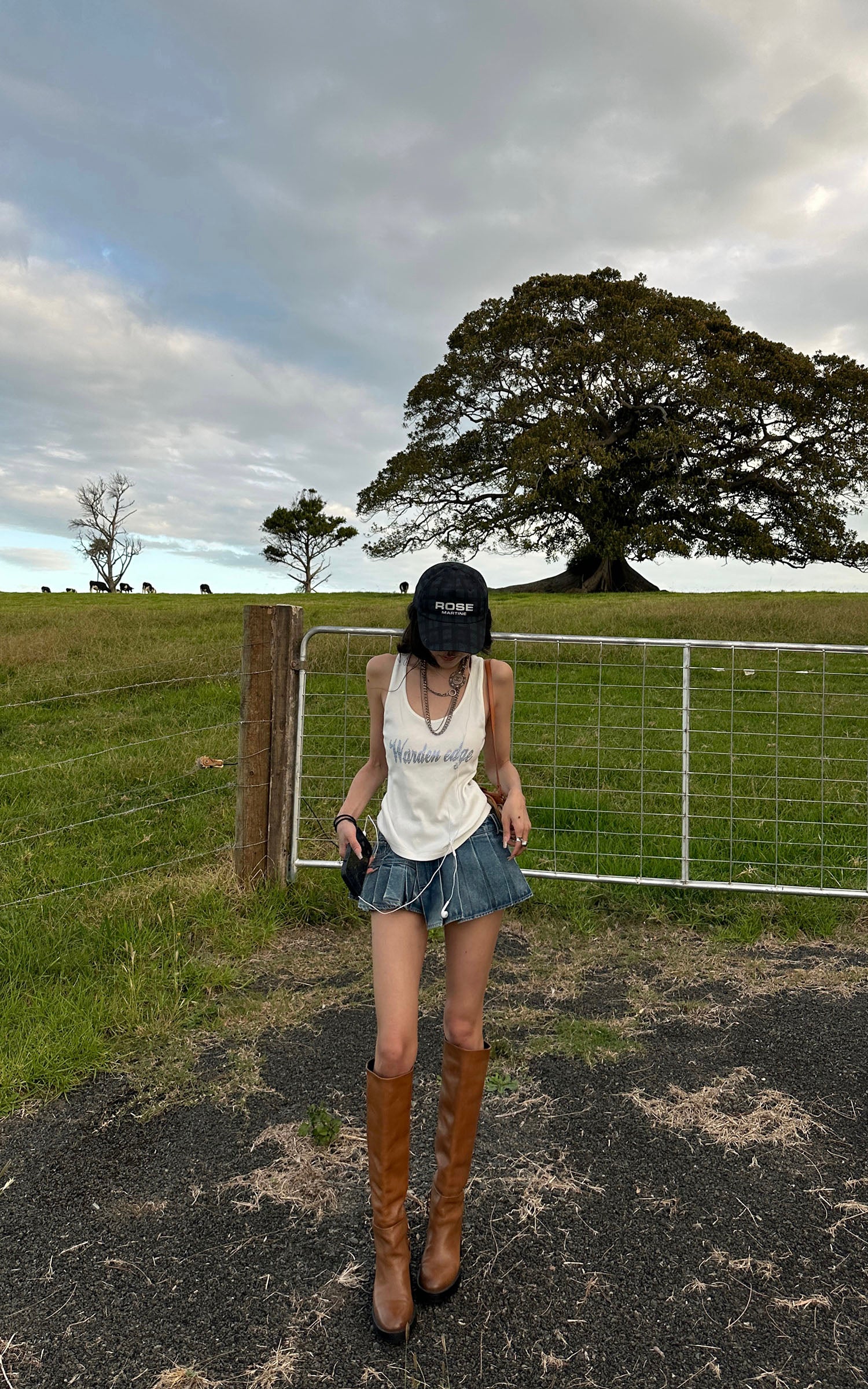 WARDEN EDGE Pleated Ultra Mini Denim Skirt - PINKPARKS