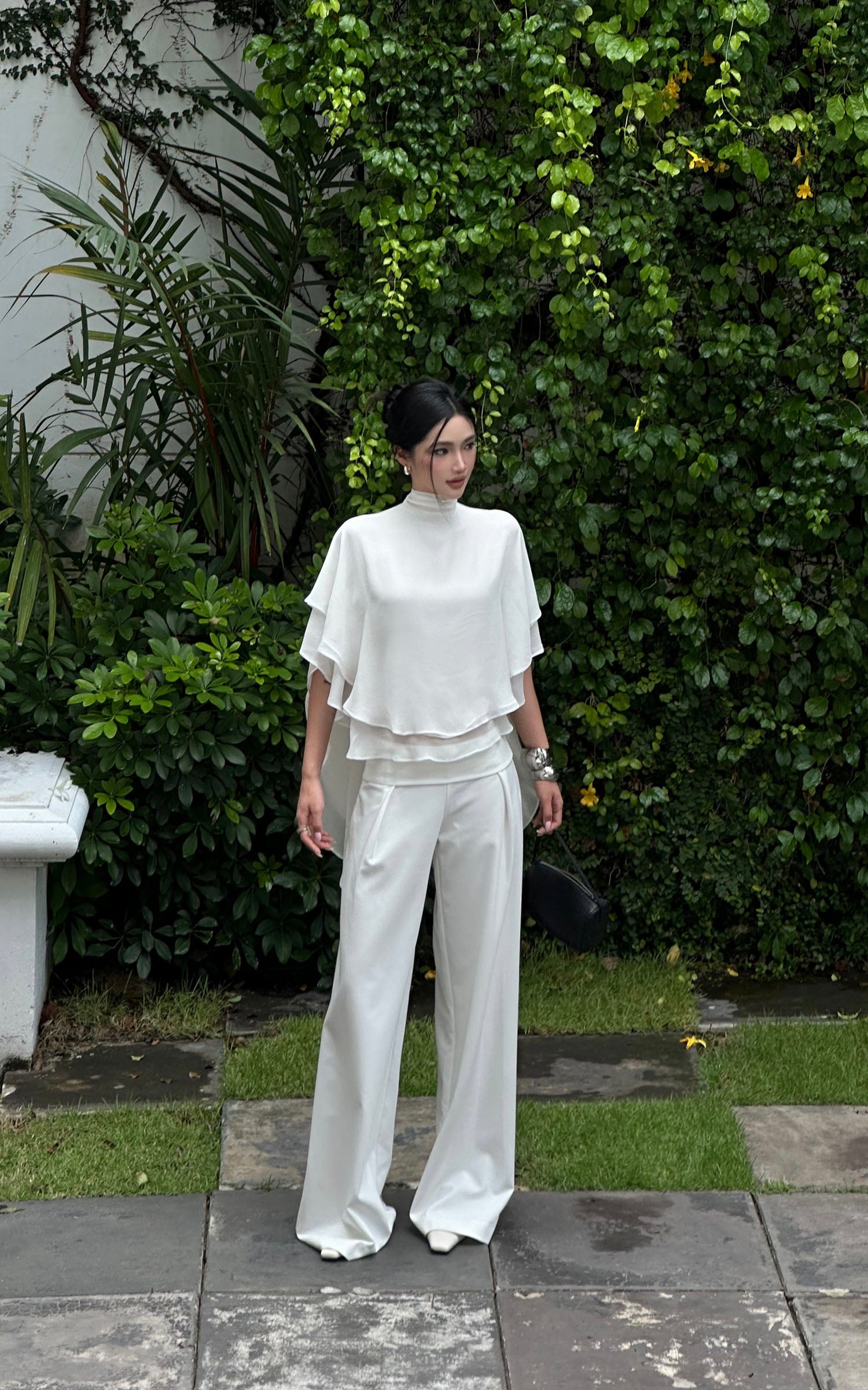 ROVENTE High-Waisted Wide-Leg Pants - PINKPARKS