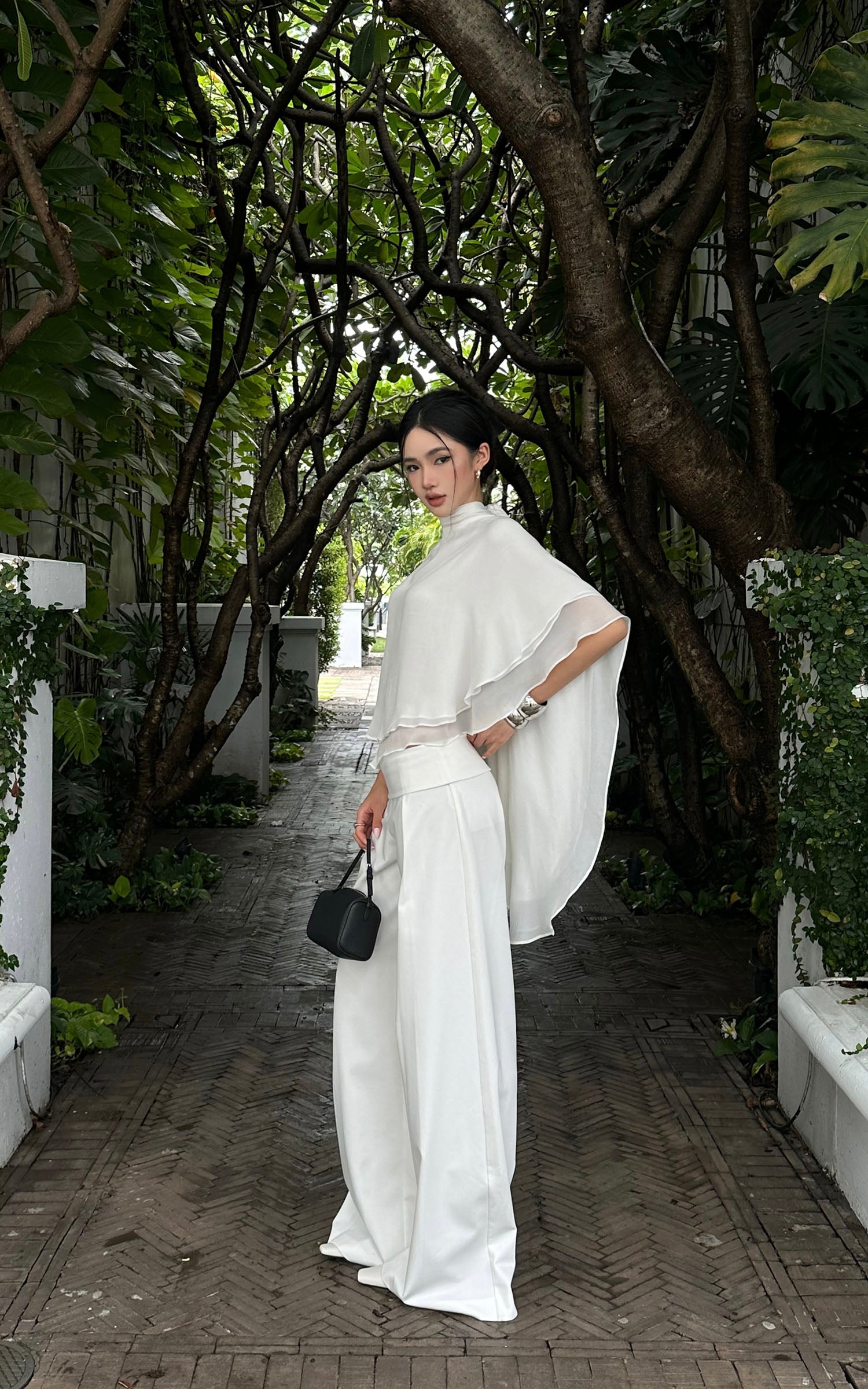 ROVENTE High-Waisted Wide-Leg Pants - PINKPARKS