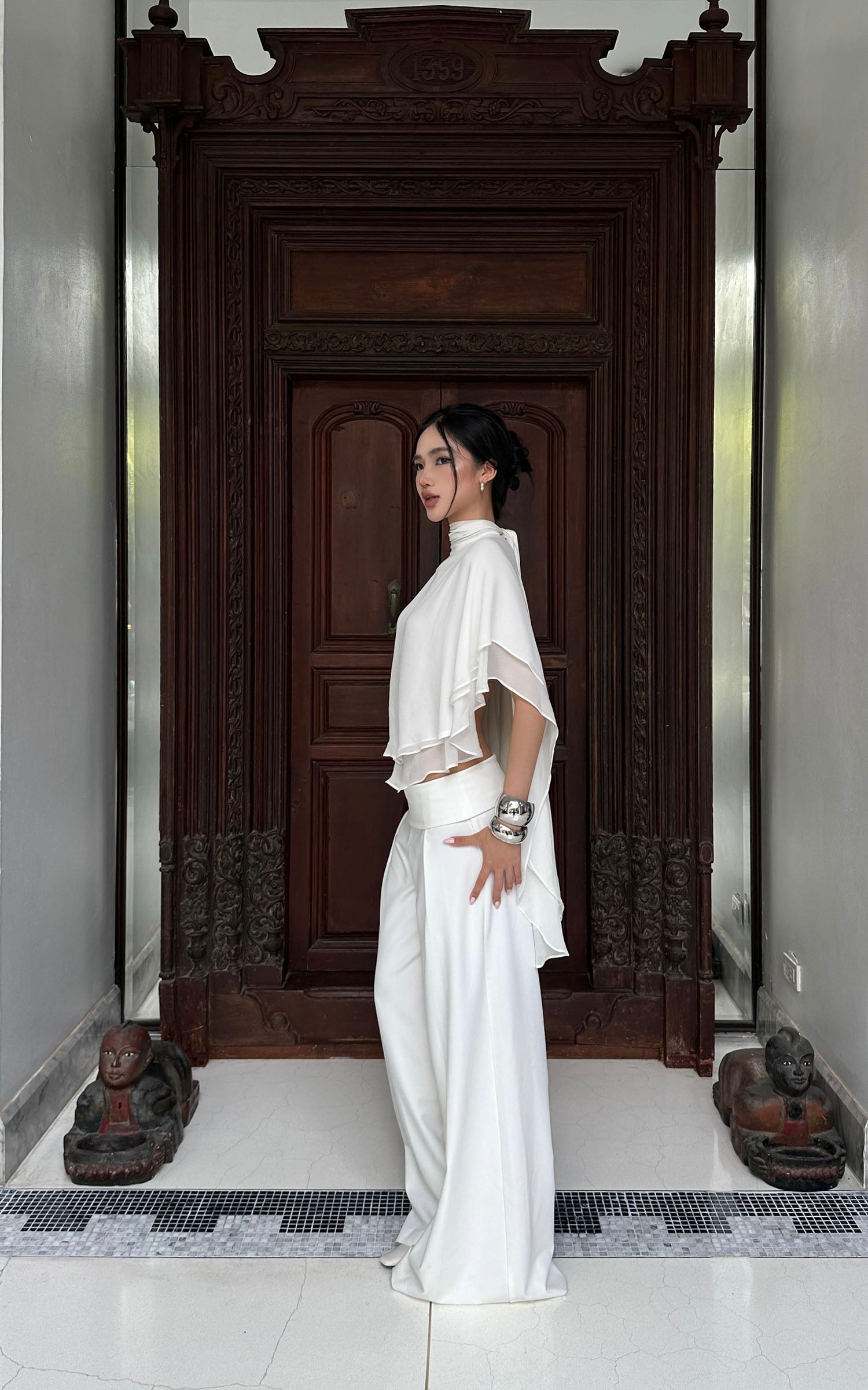 ROVENTE High-Waisted Wide-Leg Pants - PINKPARKS