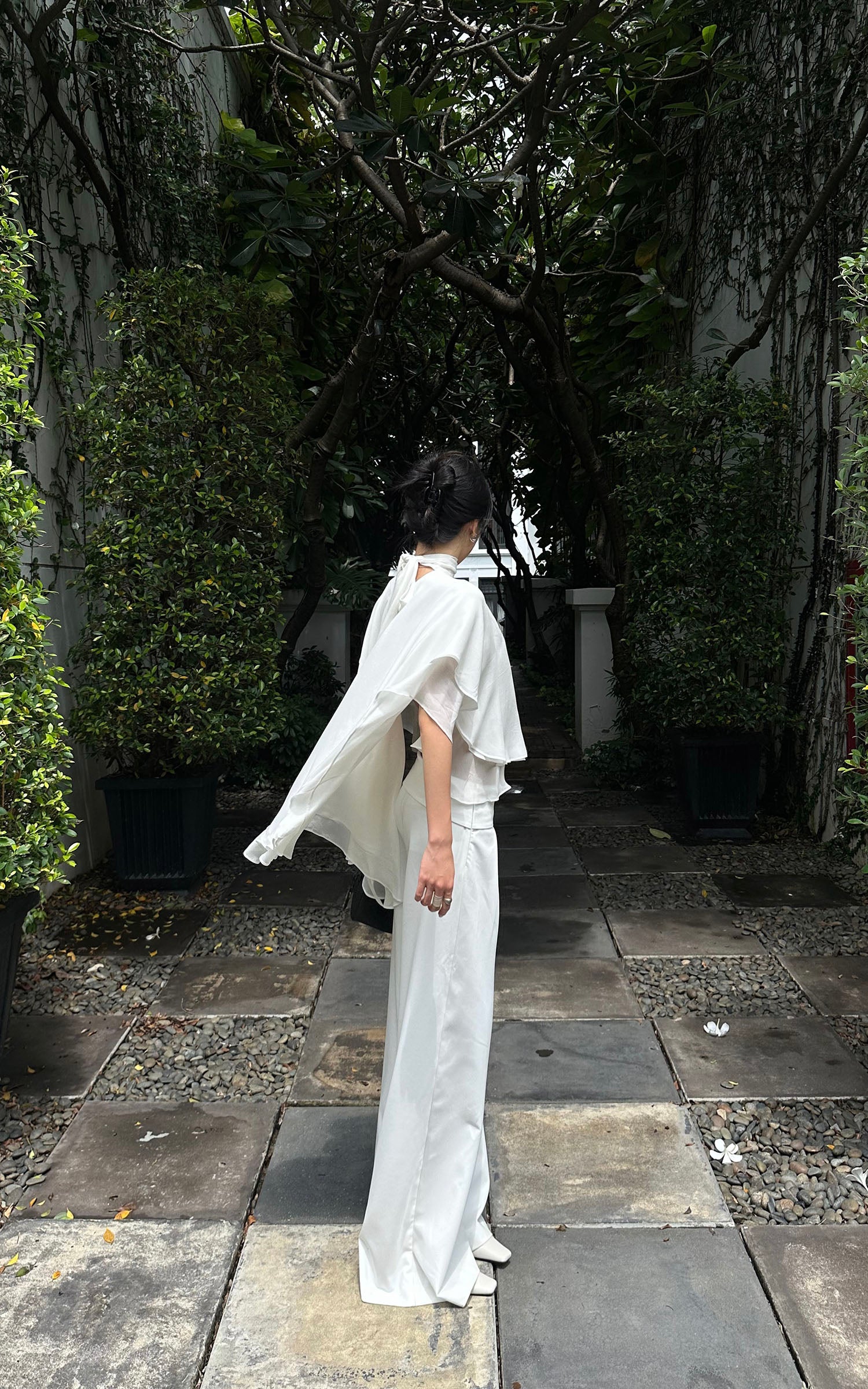 ROVENTE High-Waisted Wide-Leg Pants - PINKPARKS