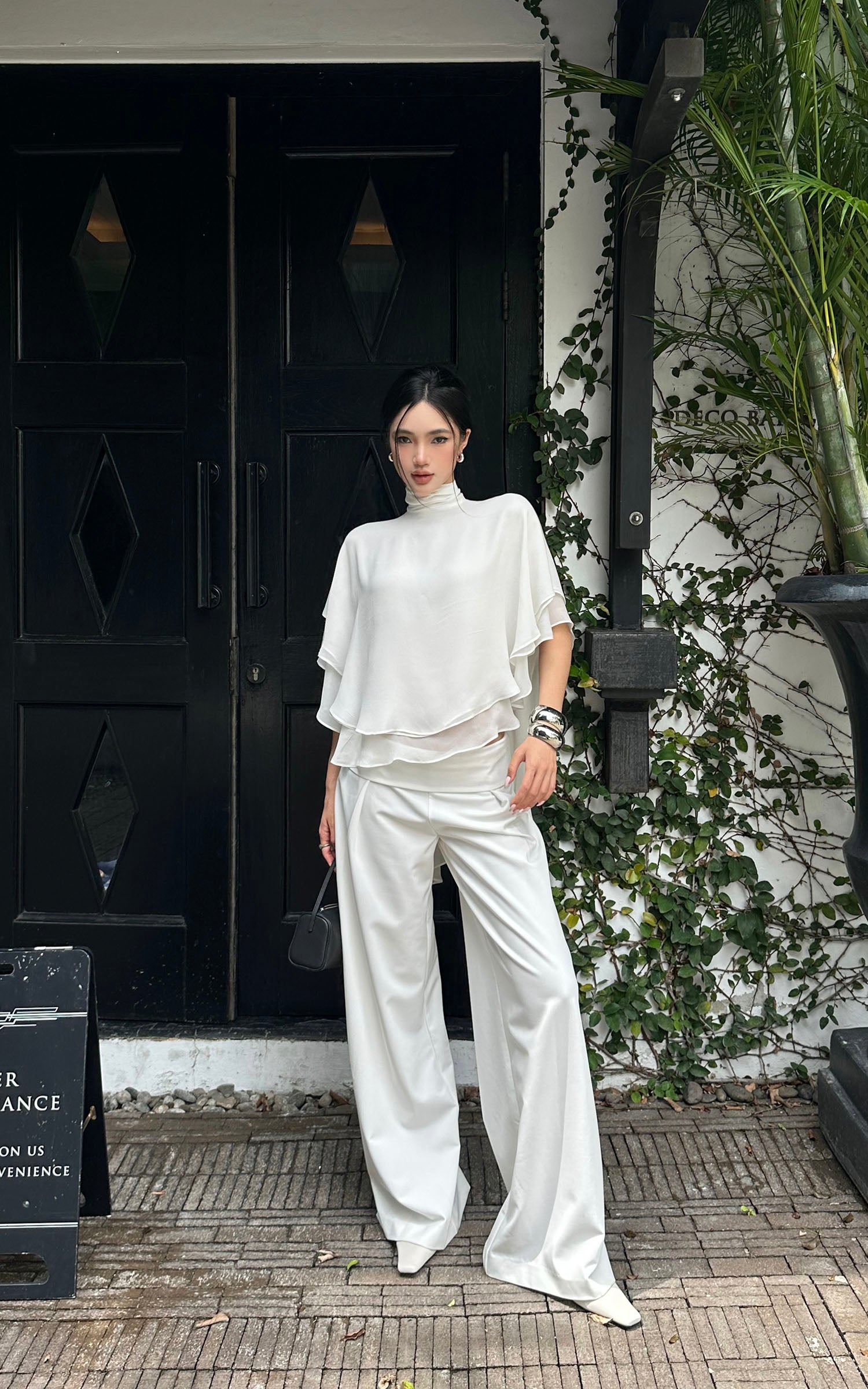 ROVENTE High-Waisted Wide-Leg Pants - PINKPARKS