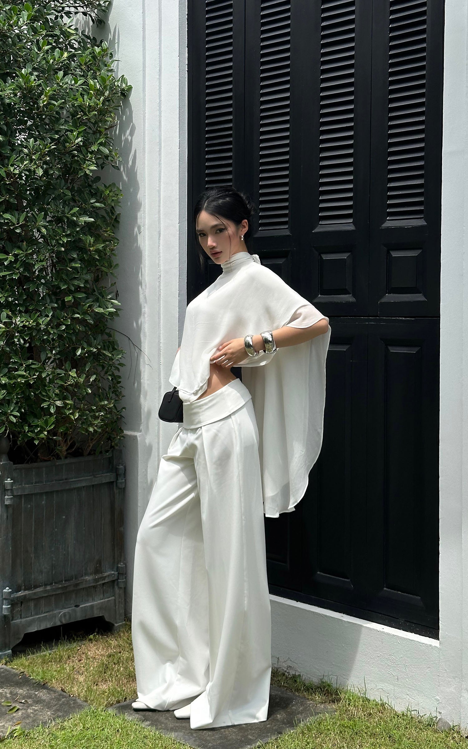 ROVENTE High-Waisted Wide-Leg Pants - PINKPARKS