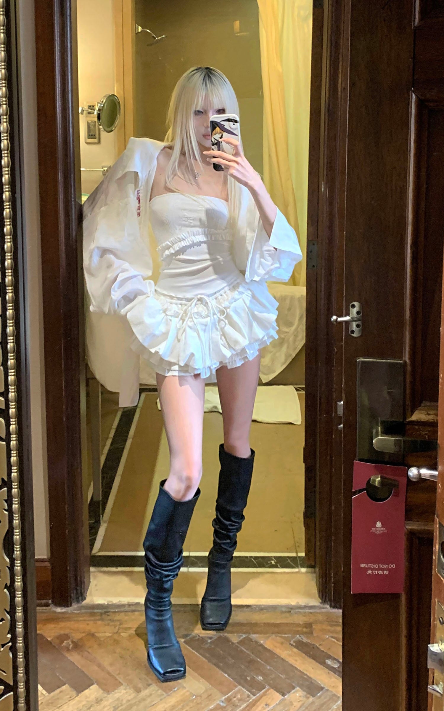 Rase le sol Layered Ruffle Mini Skirt - PINKPARKS