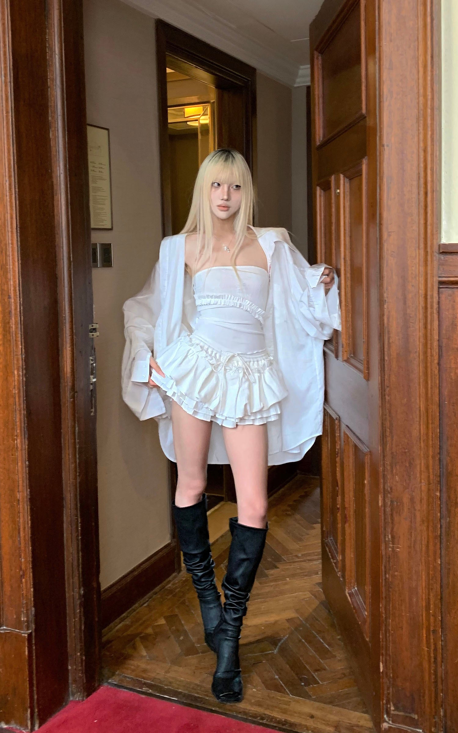 Rase le sol Layered Ruffle Mini Skirt - PINKPARKS