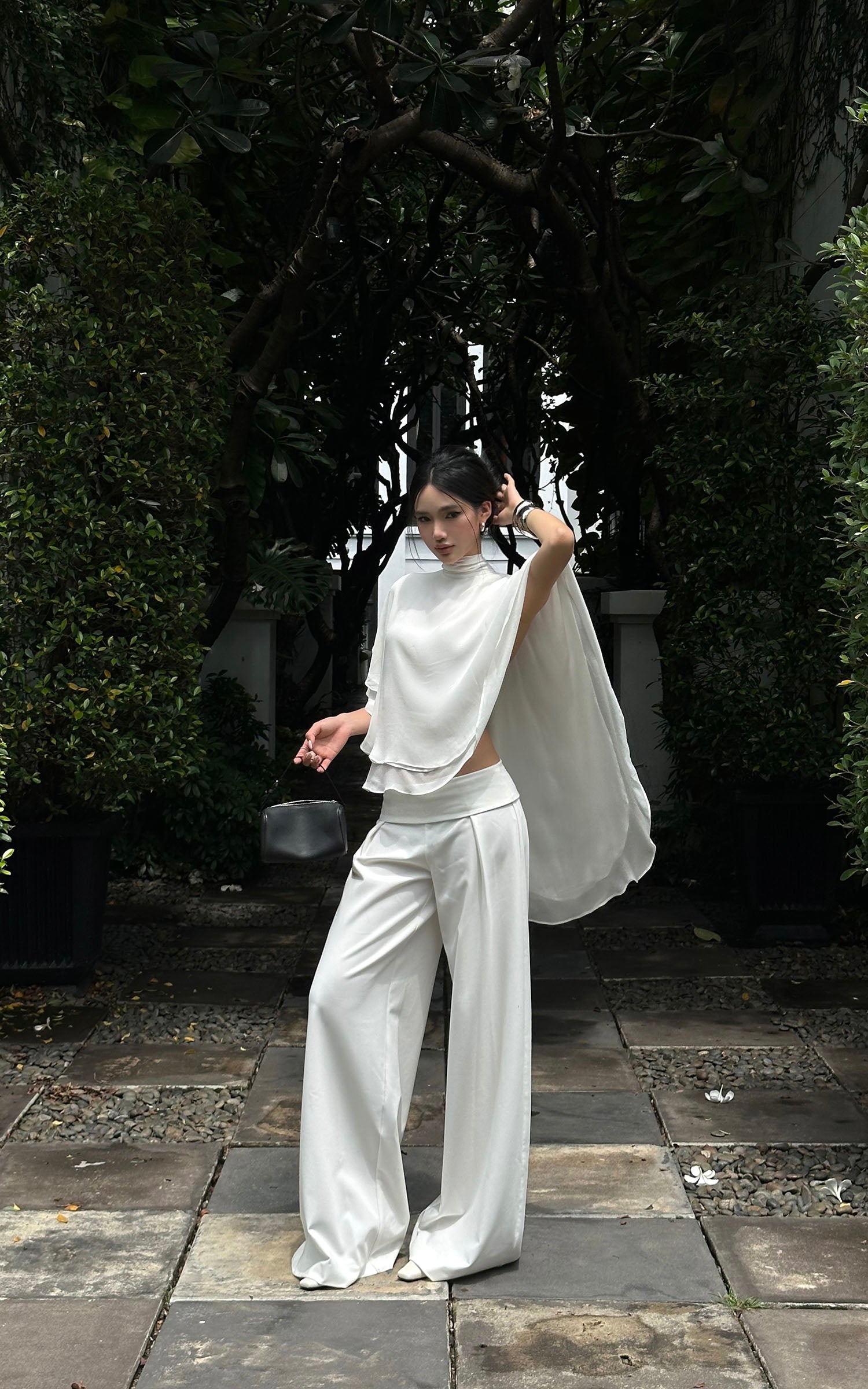 ROVENTE High-Waisted Wide-Leg Pants - PINKPARKS