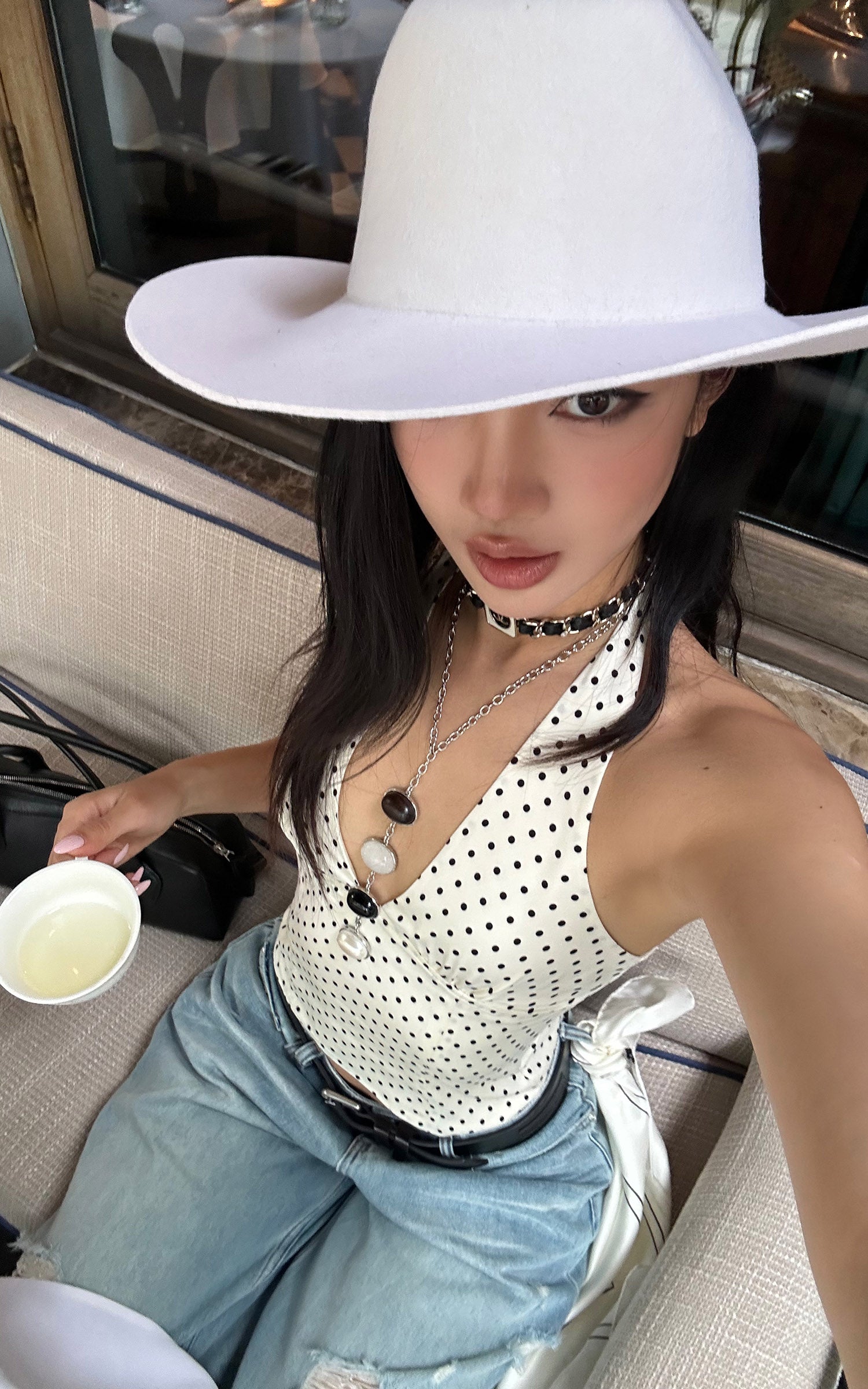 ROVENTE Distressed Wide-Leg Jeans - PINKPARKS