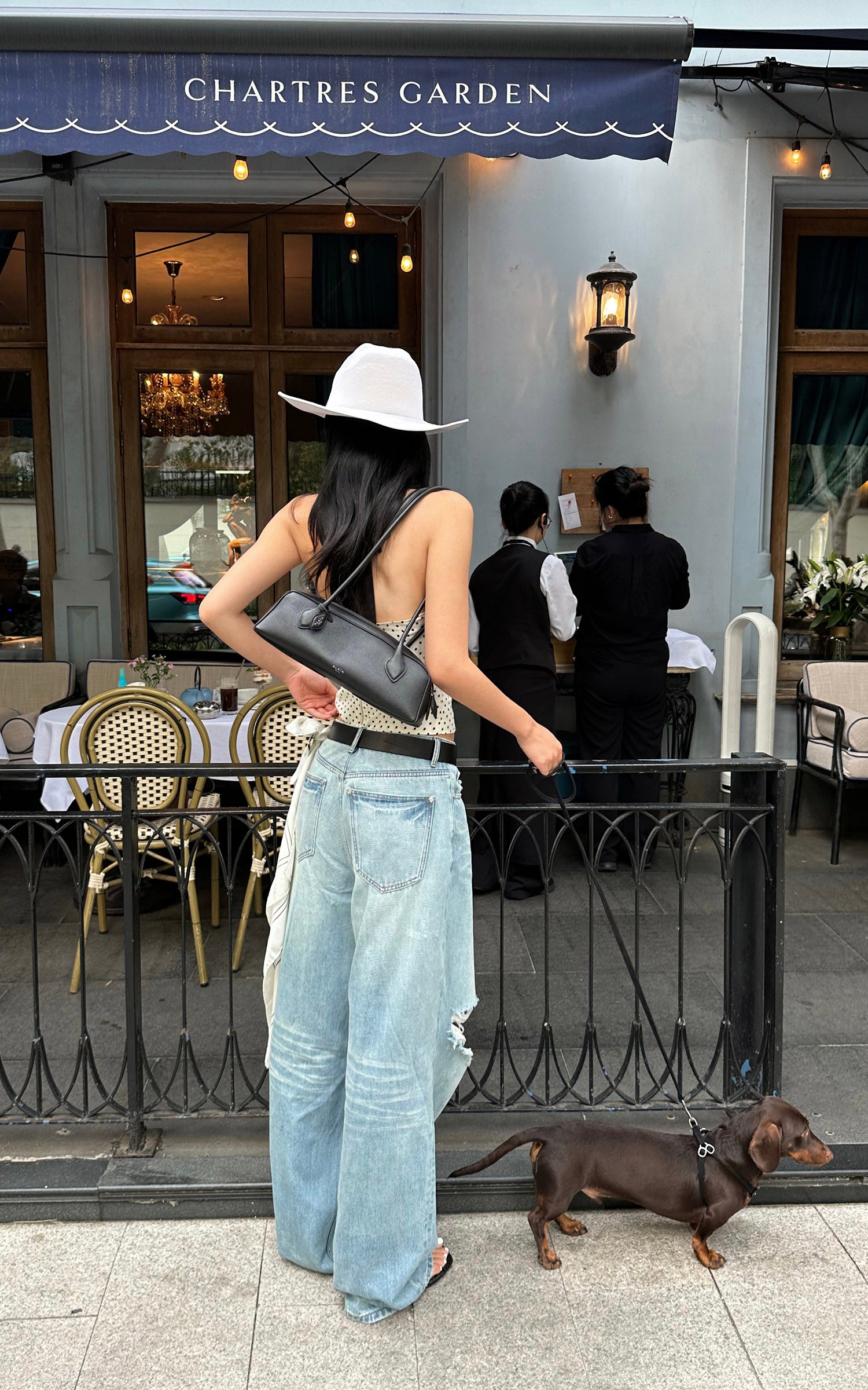 ROVENTE Distressed Wide-Leg Jeans - PINKPARKS