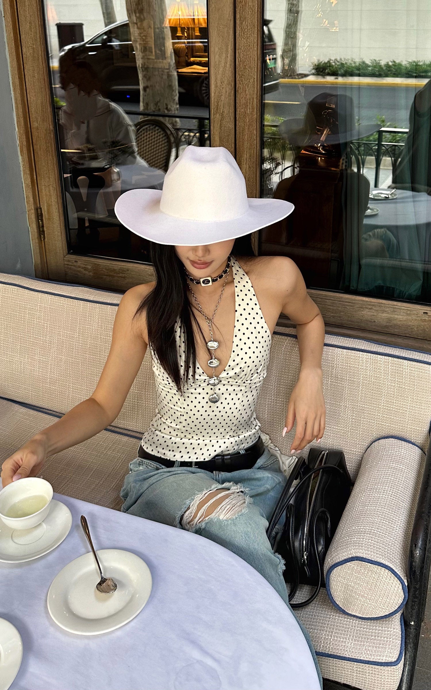 ROVENTE Distressed Wide-Leg Jeans - PINKPARKS