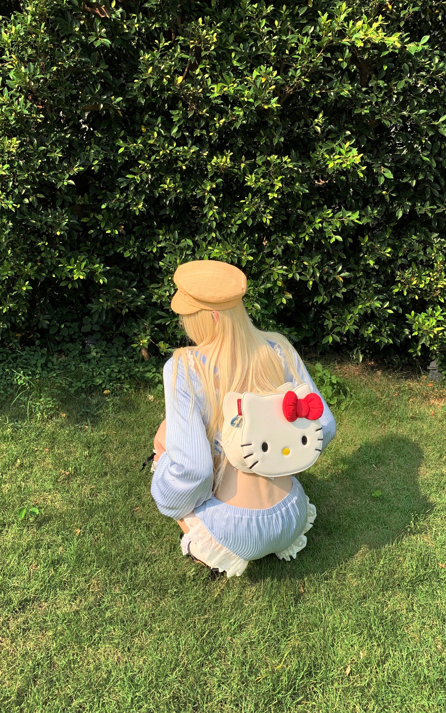 Rase le sol Lace Trim Lantern Sleeve Top & Shorts Set - PINKPARKS