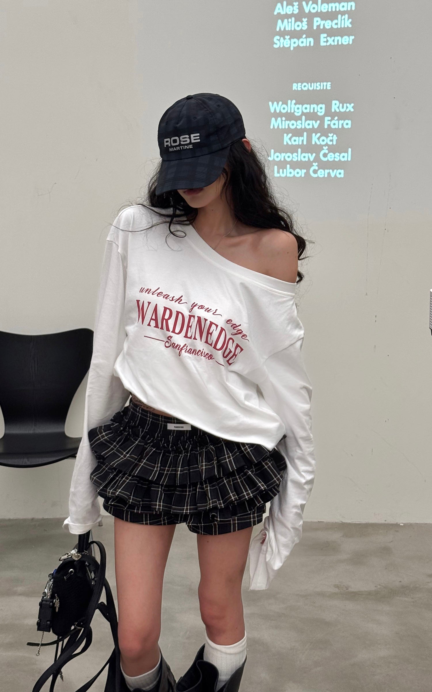 WARDEN EDGE ドローストリング付きレイヤードミニスカート