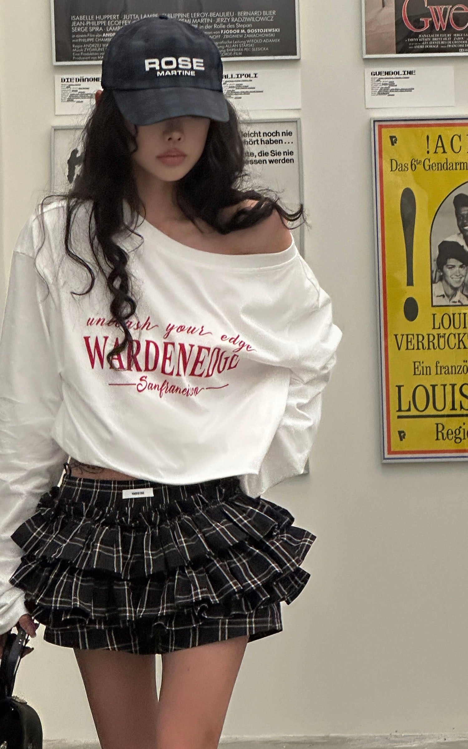 WARDEN EDGE ドローストリング付きレイヤードミニスカート