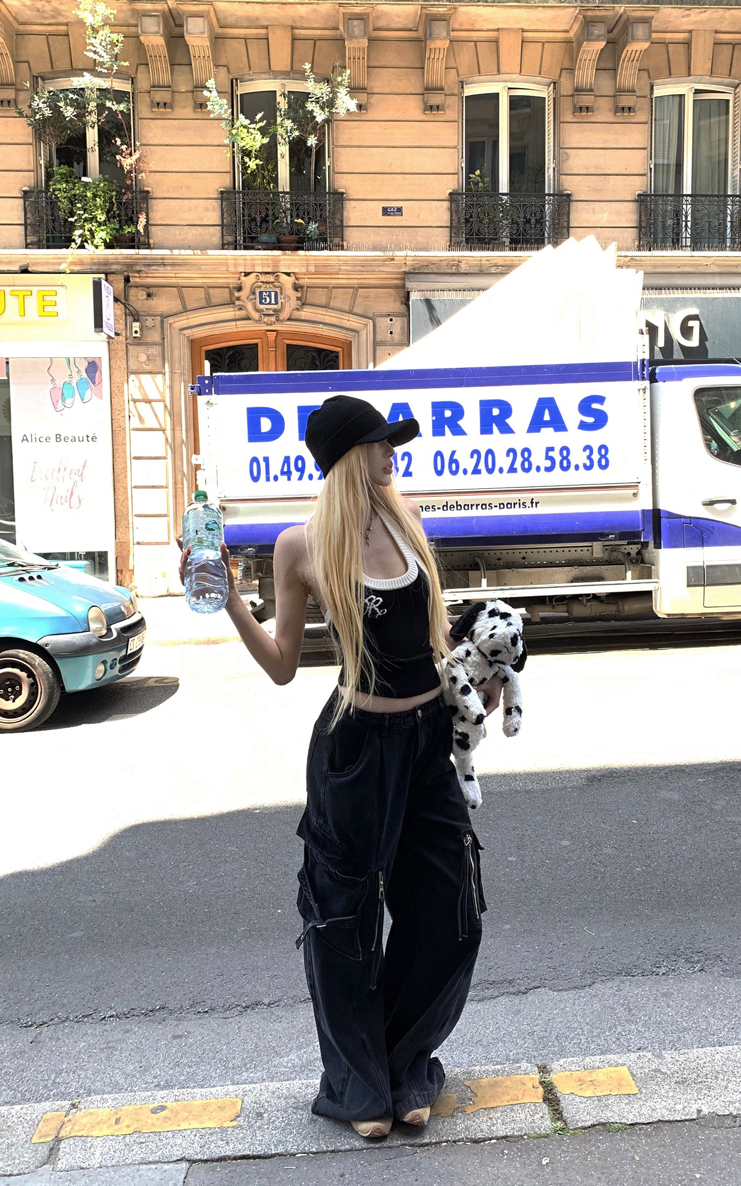 Rase le sol ツートーンリブ編みタンクトップ