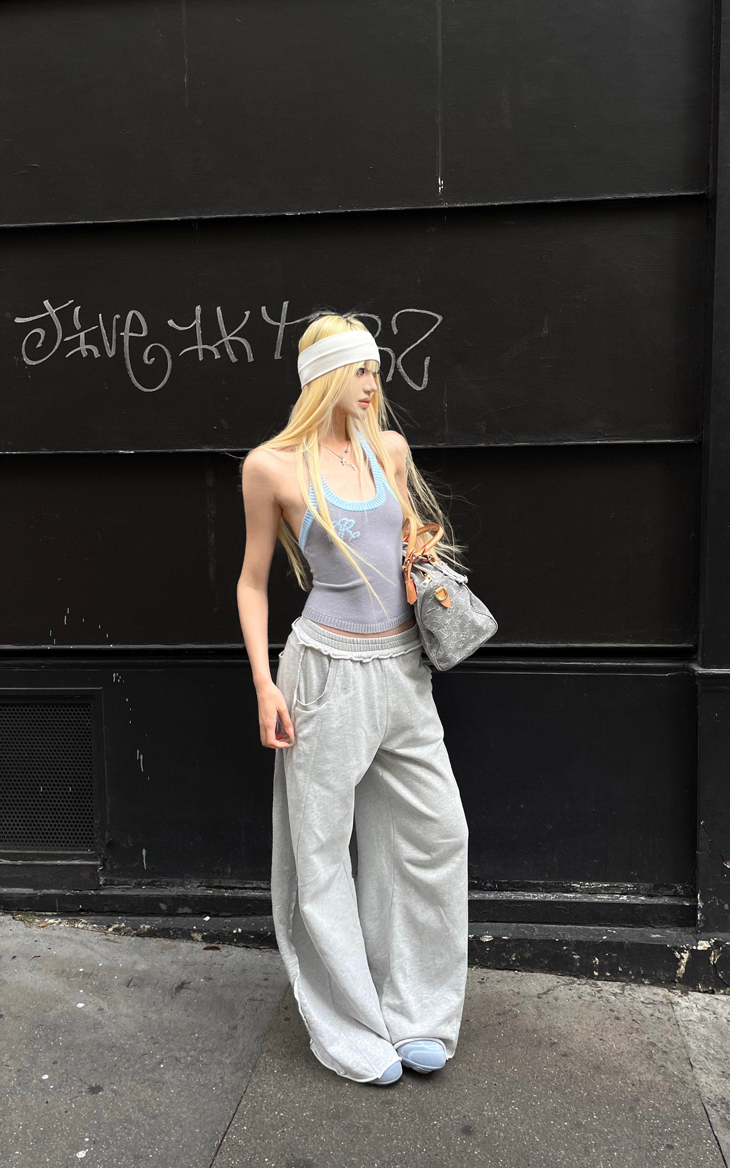 Rase le sol ツートーンリブ編みタンクトップ