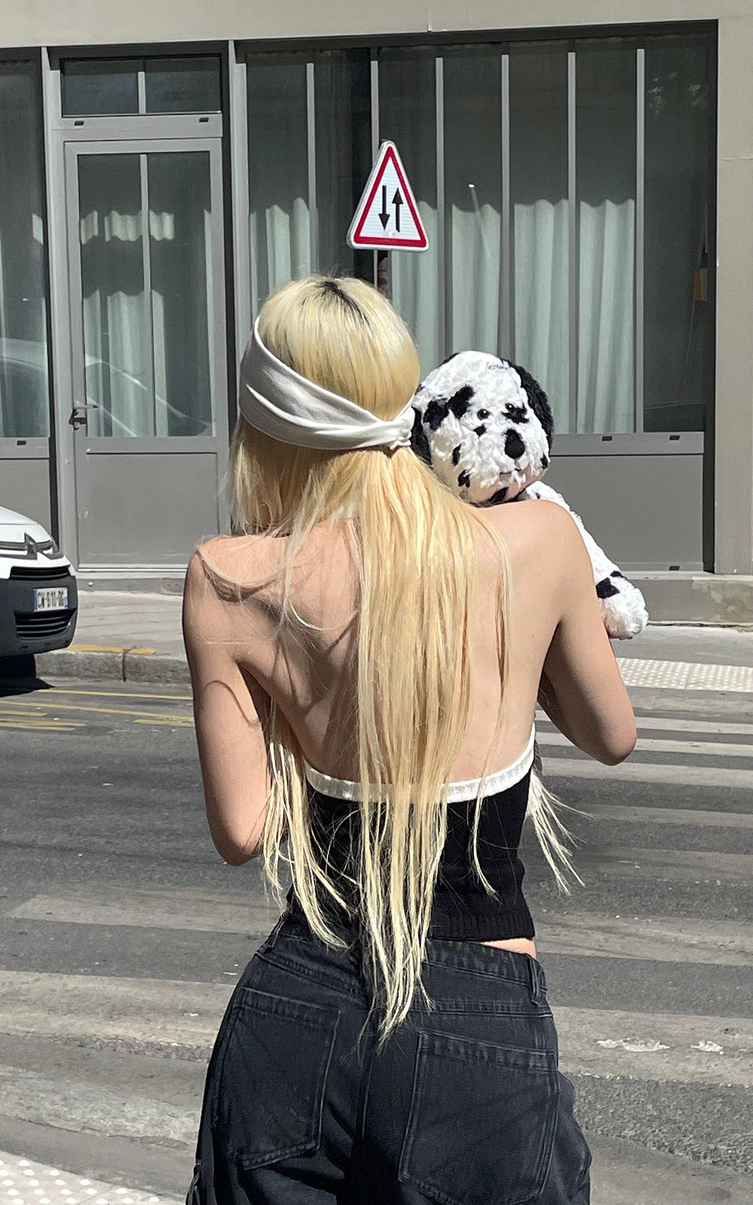 Rase le sol ツートーンリブ編みタンクトップ