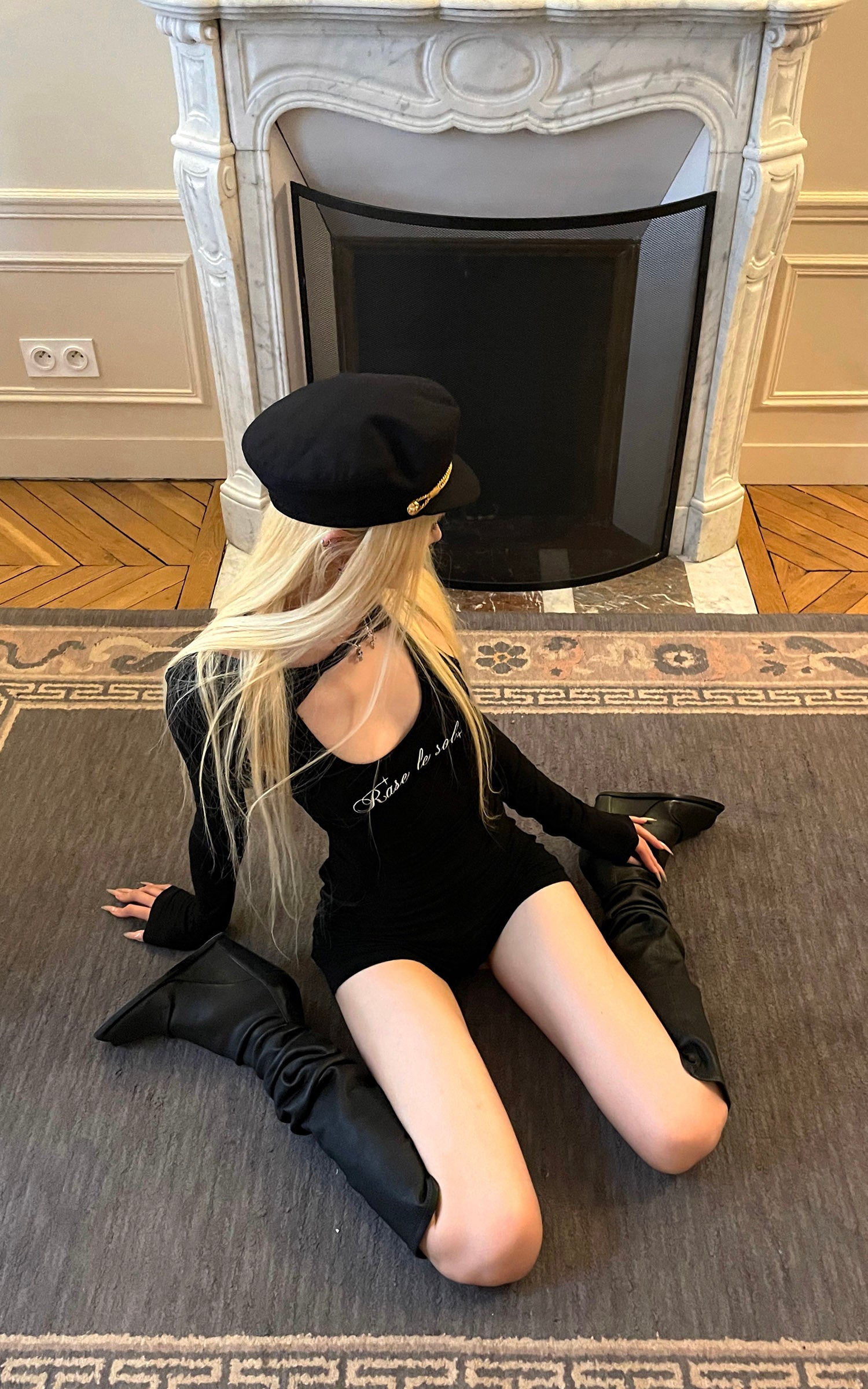 Rase le sol デコンストラクト長袖シュラグ＆レーサーバックタンクセット