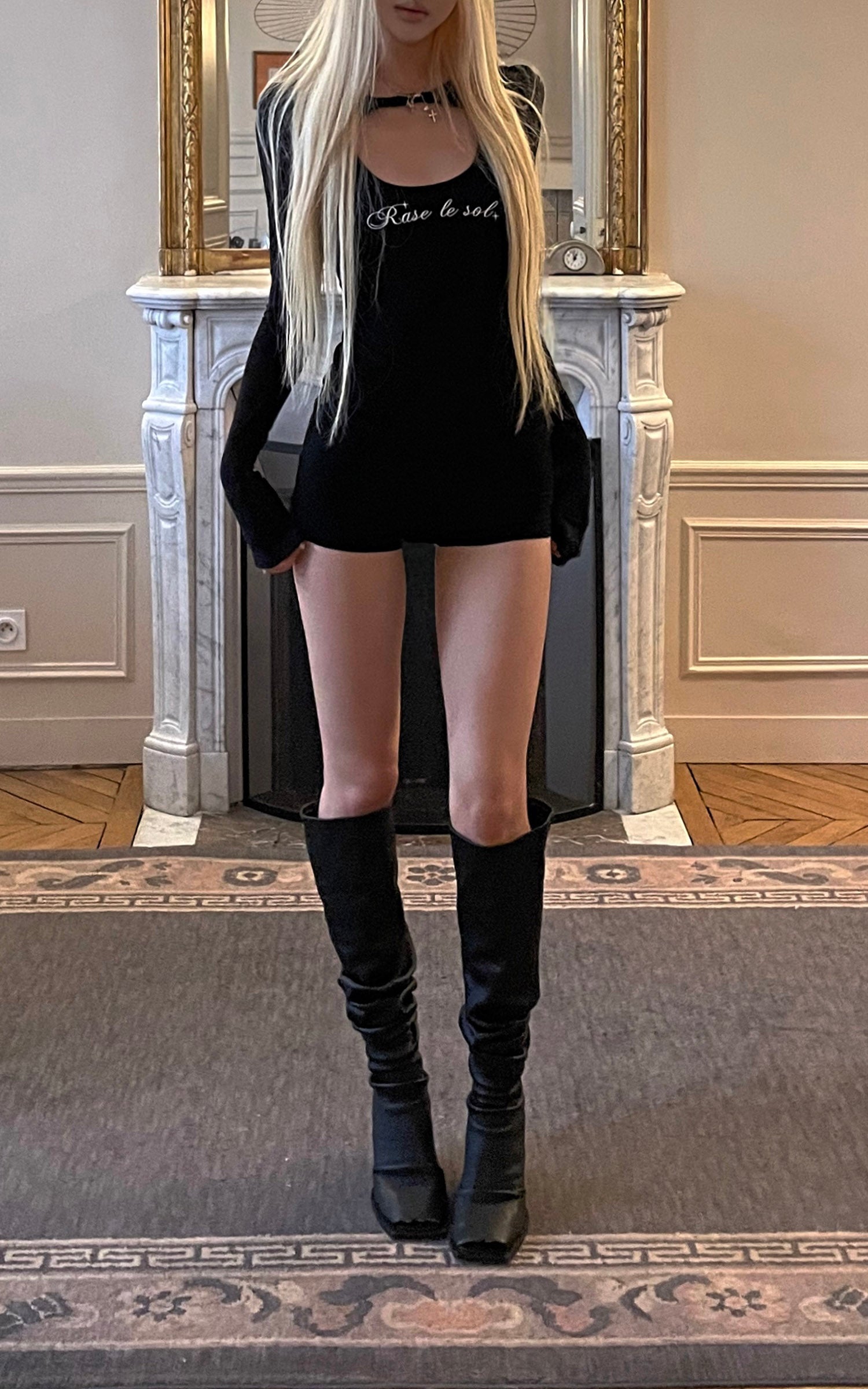 Rase le sol デコンストラクト長袖シュラグ＆レーサーバックタンクセット